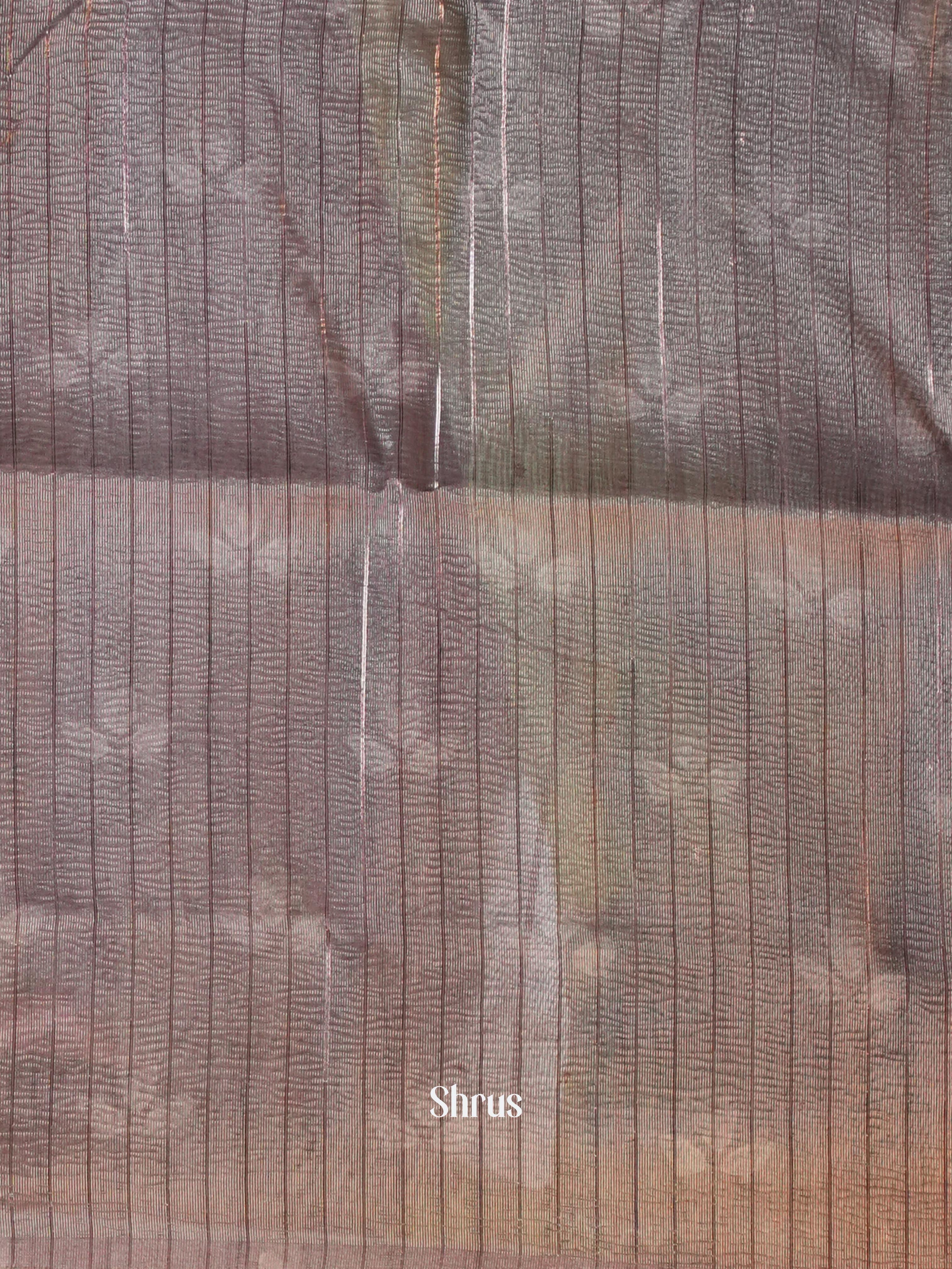 Grey - Bamboo Silk Saree - Shop on Shrus.com