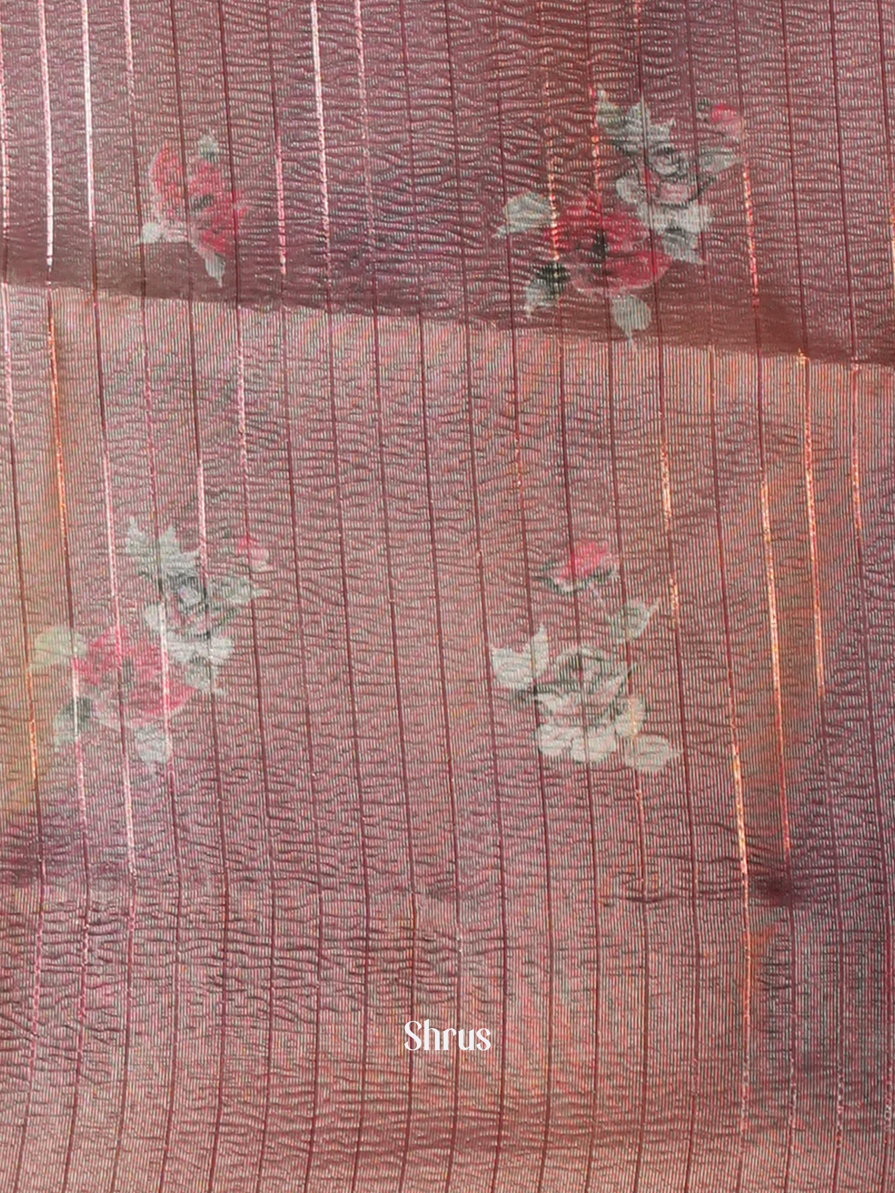 Purple - Bamboo Silk Saree - Shop on Shrus.com