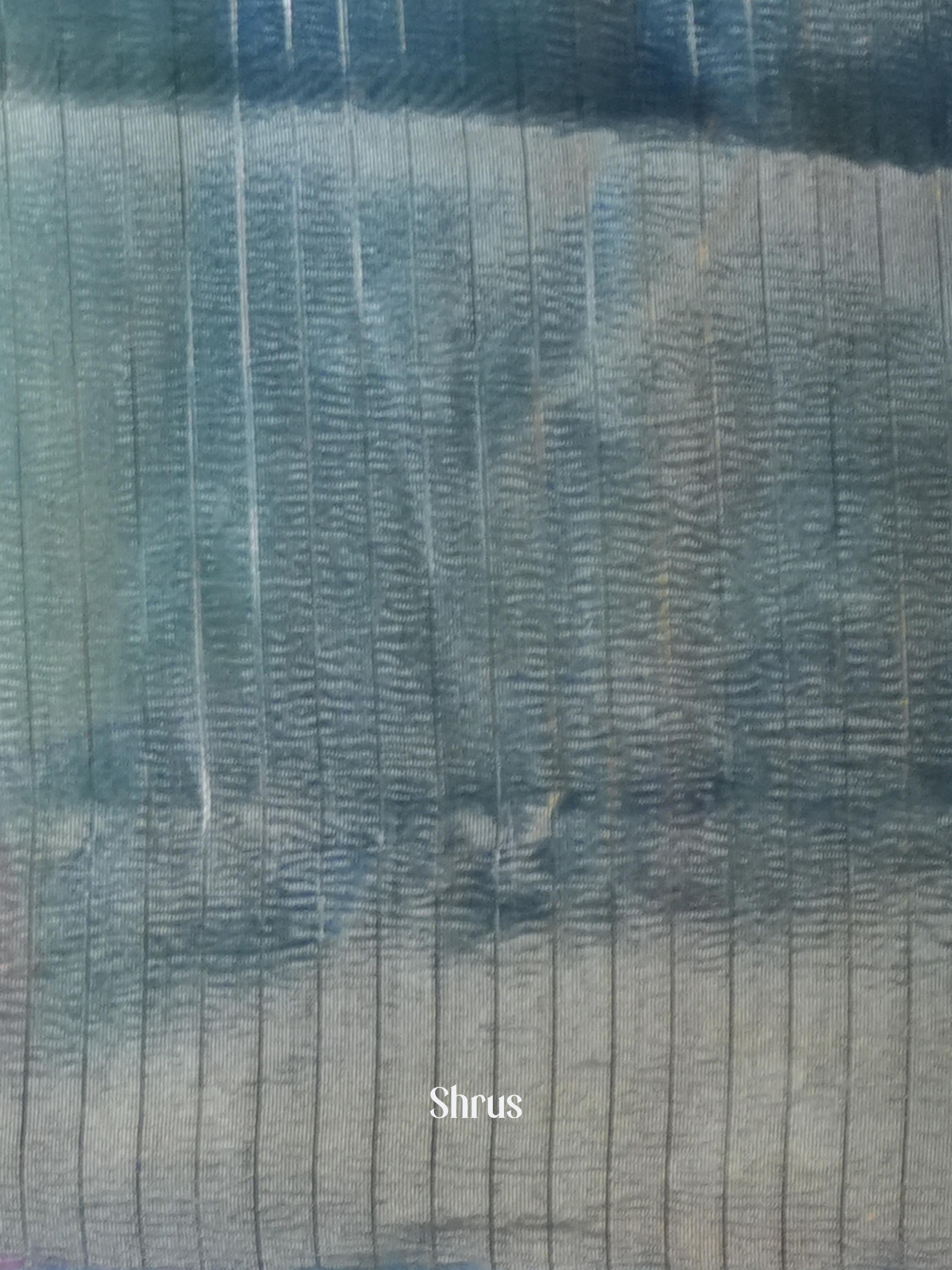 Blue - Bamboo Silk Saree - Shop on Shrus.com