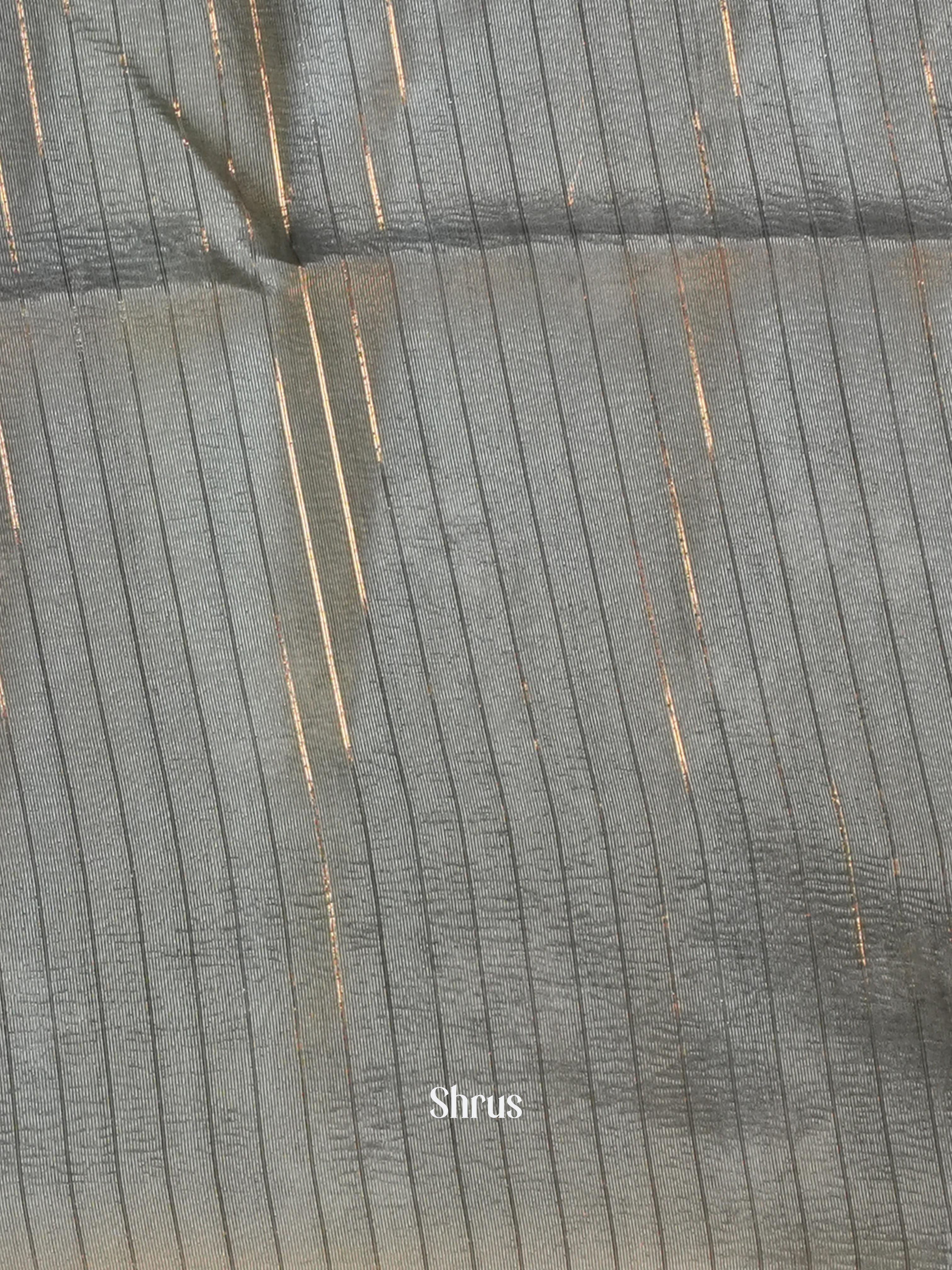 Grey - Bamboo Silk Saree - Shop on Shrus.com