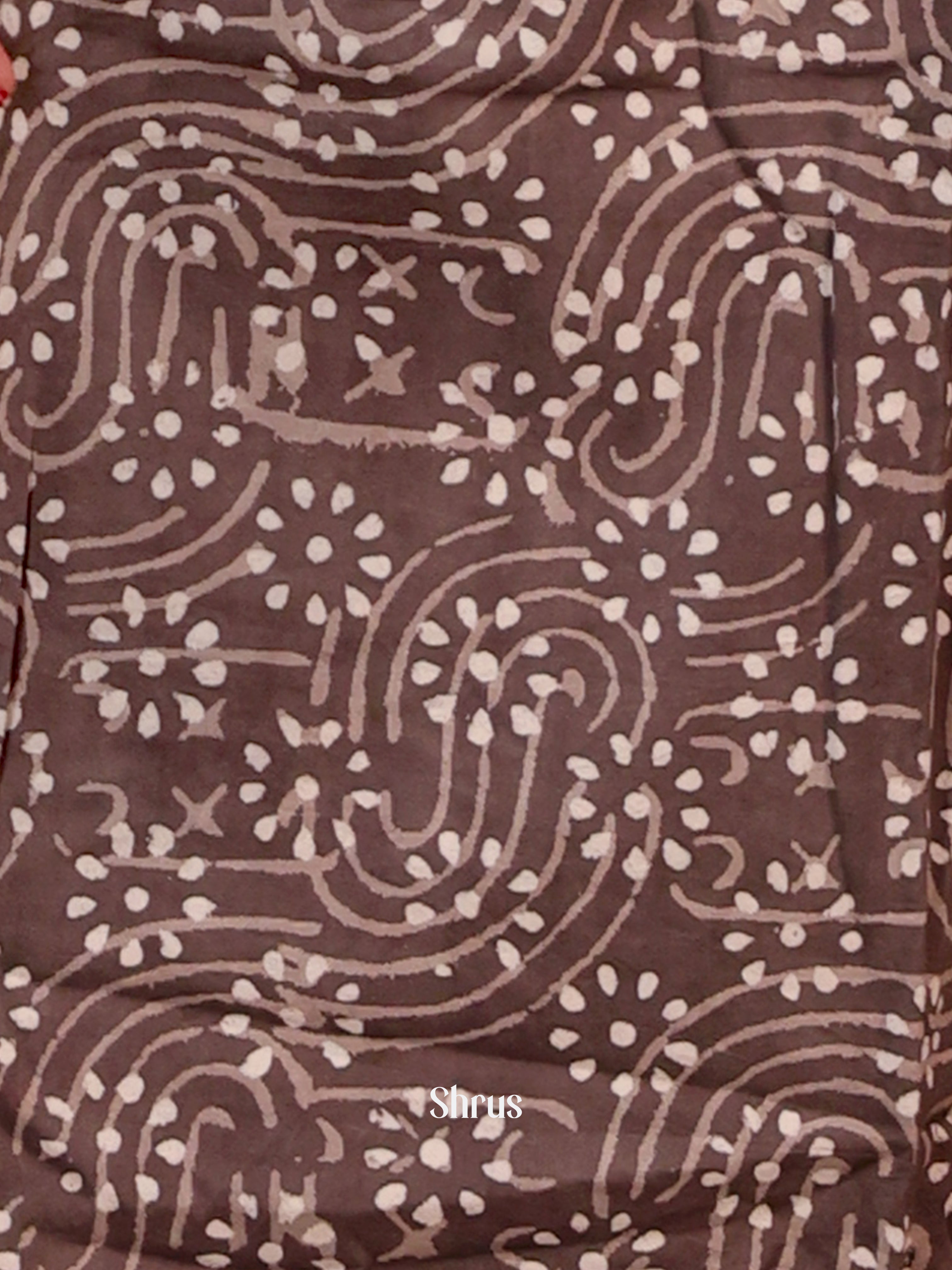 Brown & Red - Ajrakh 3pc Readymade Suits - Shop on Shrus.com