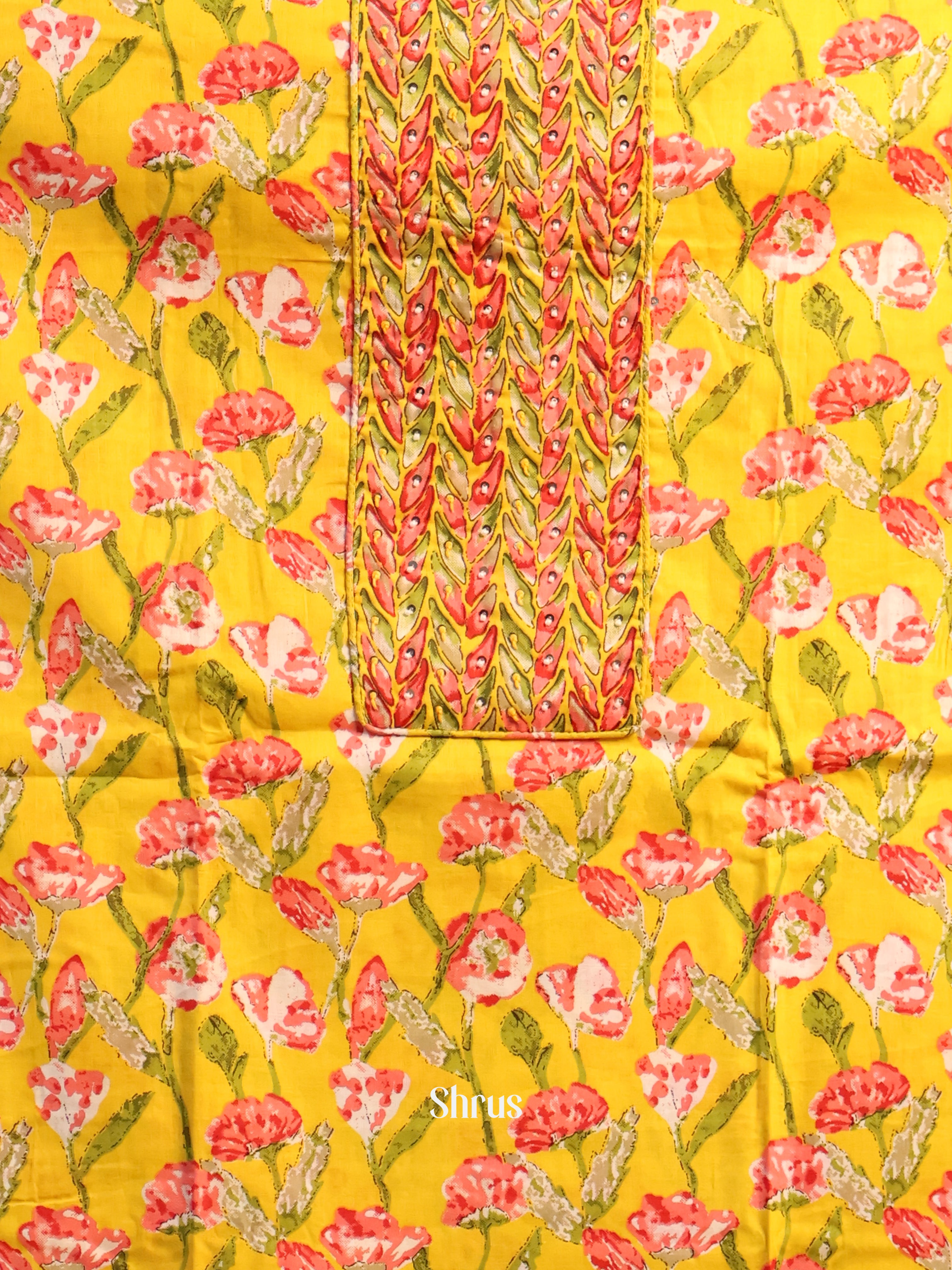 Yellow - Cotton salwar - Shop on Shrus.com