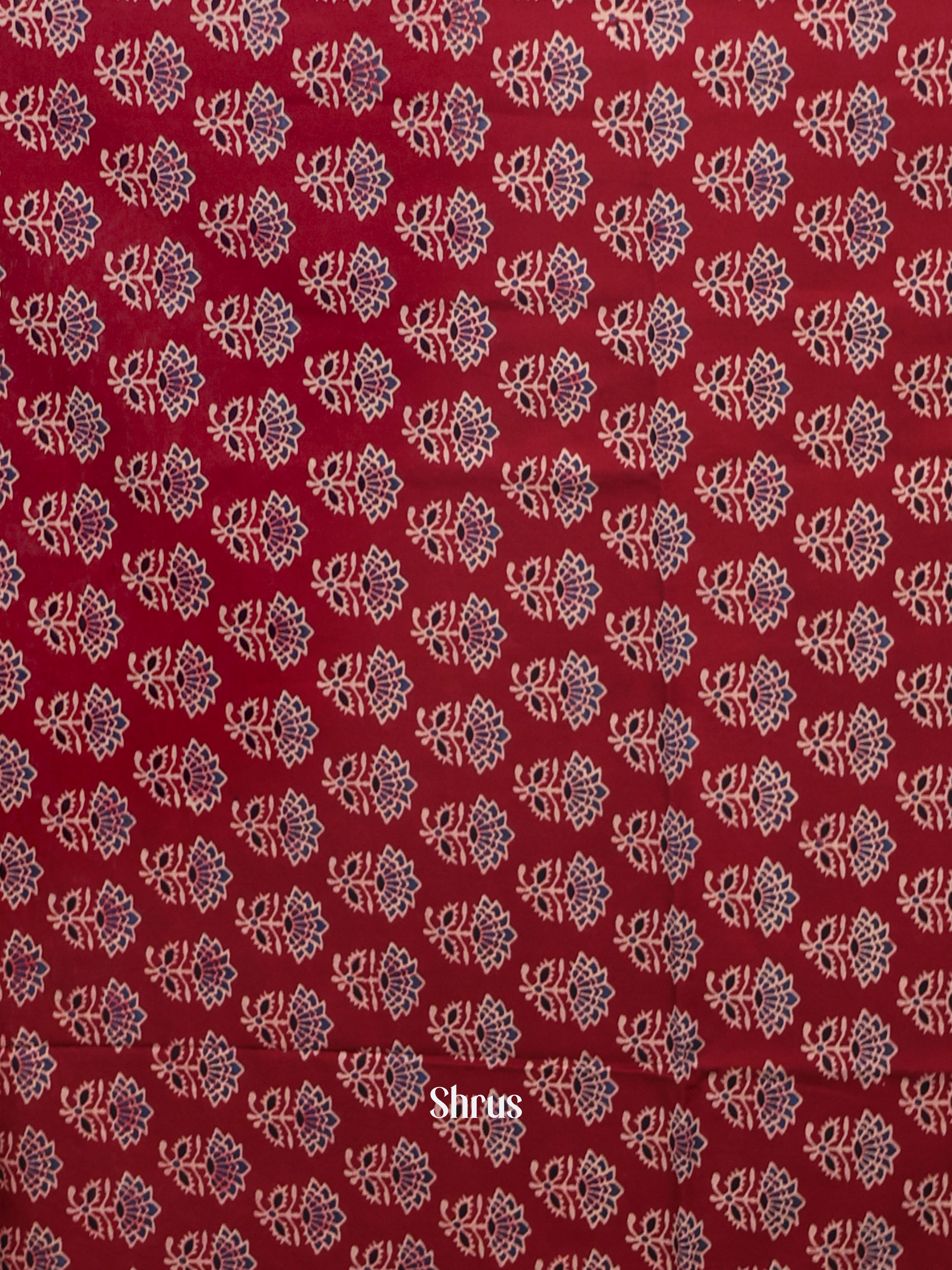 Maroon & Black - Ajrakh Salwar - Shop on Shrus.com