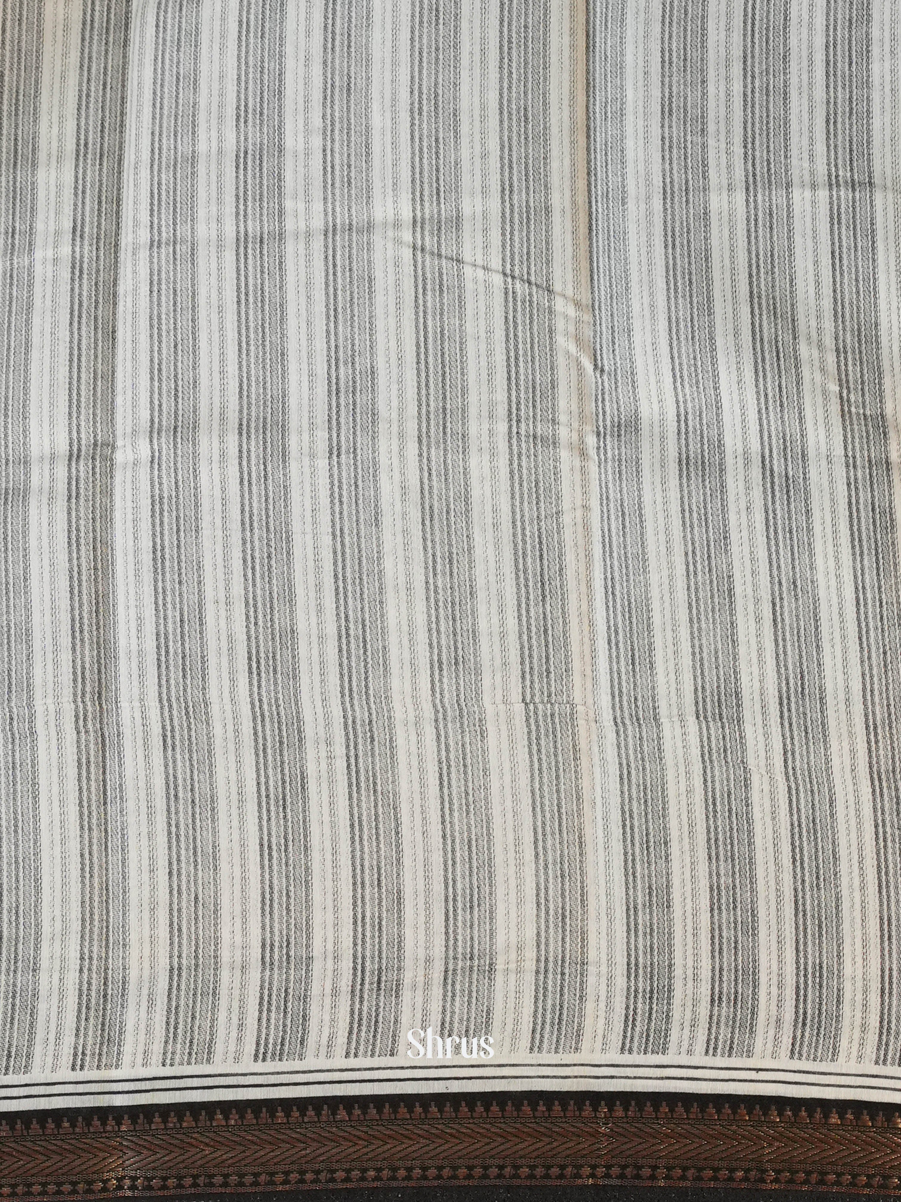 Cream & Black - Art modal Saree - Shop on Shrus.com