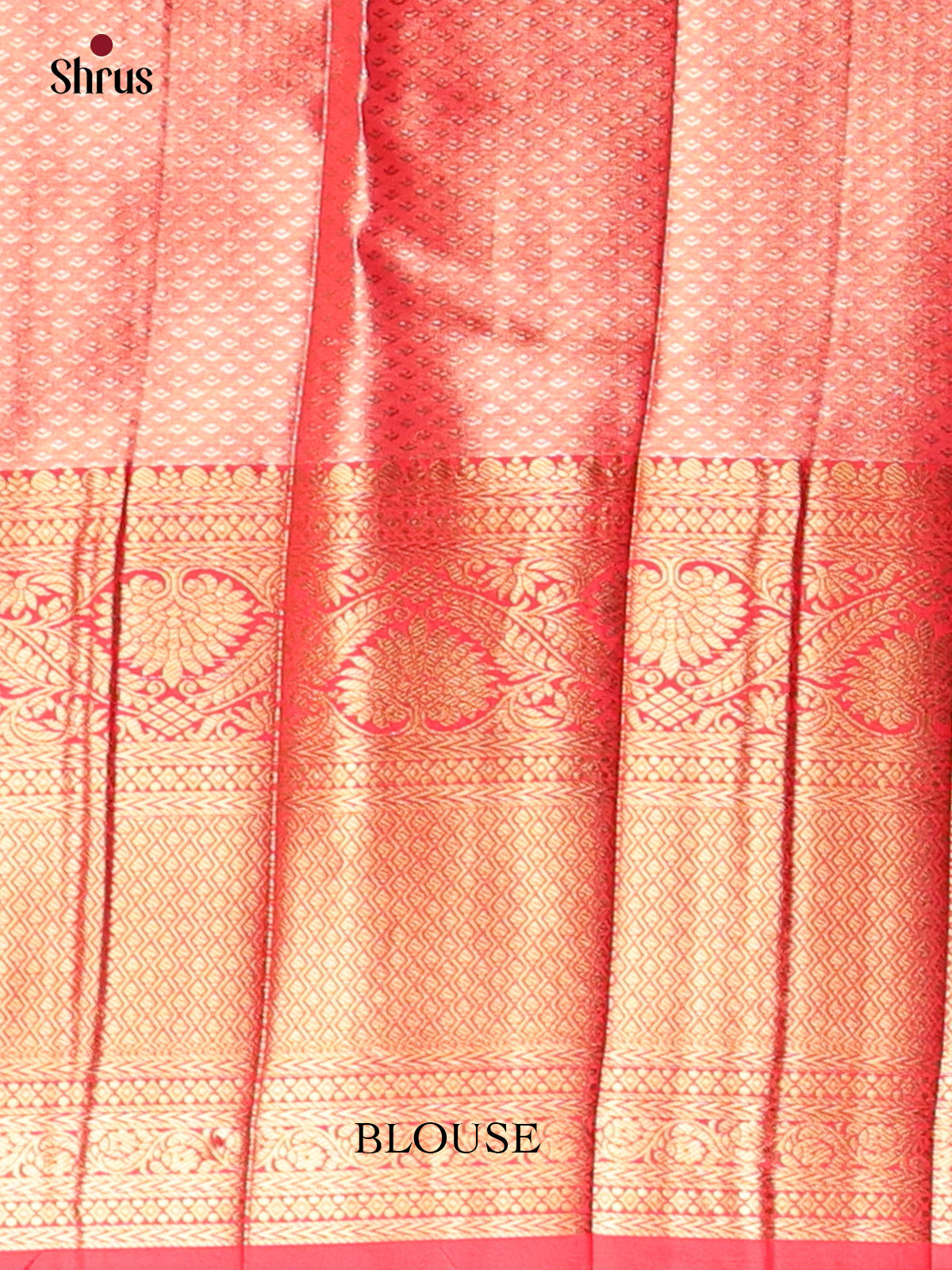 Gold & Red - Kanchipuram-halfpure Saree - Shop on Shrus.com
