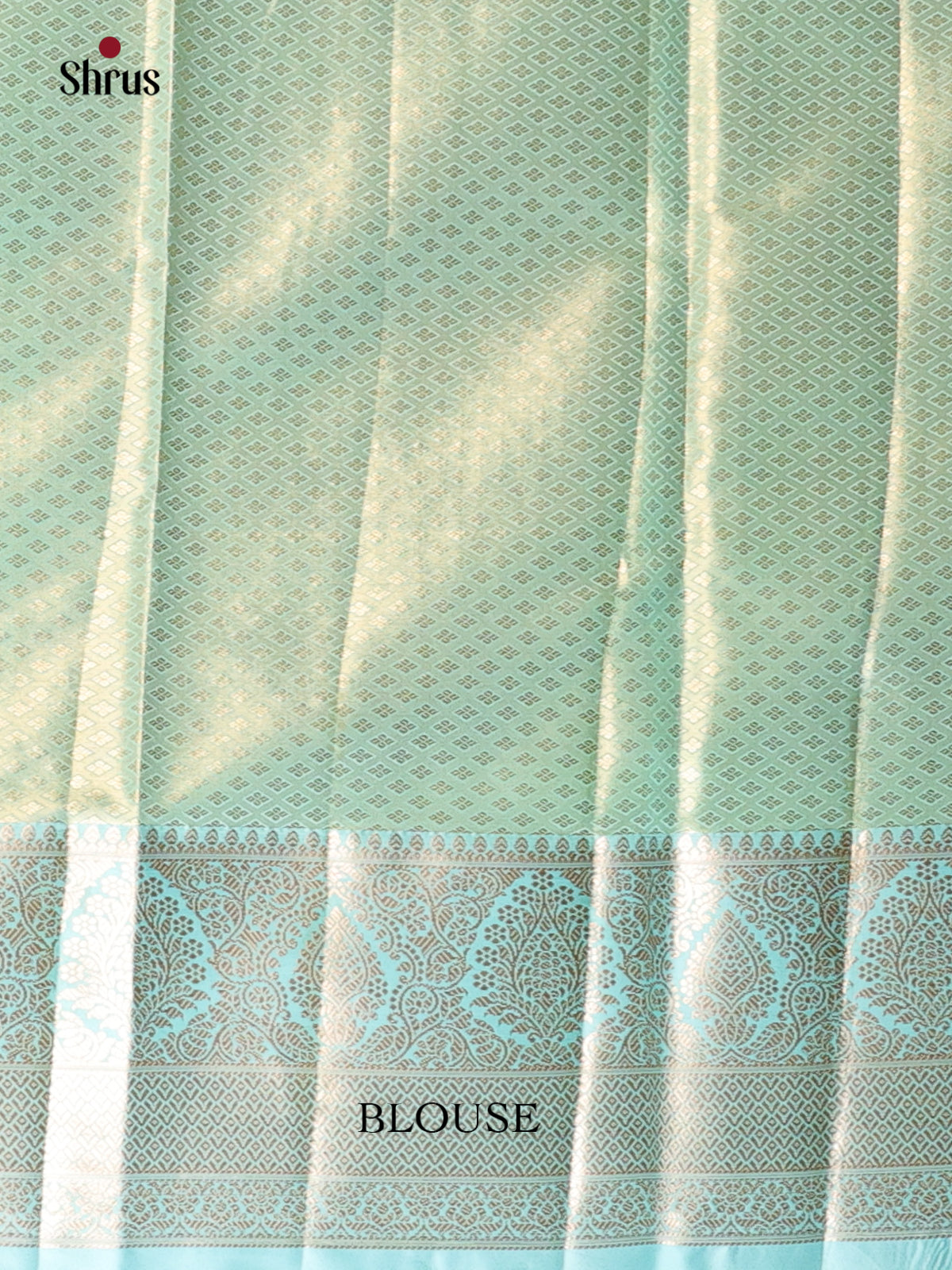 Golden brown & blue - Kanchipuram-halfpure Saree - Shop on Shrus.com