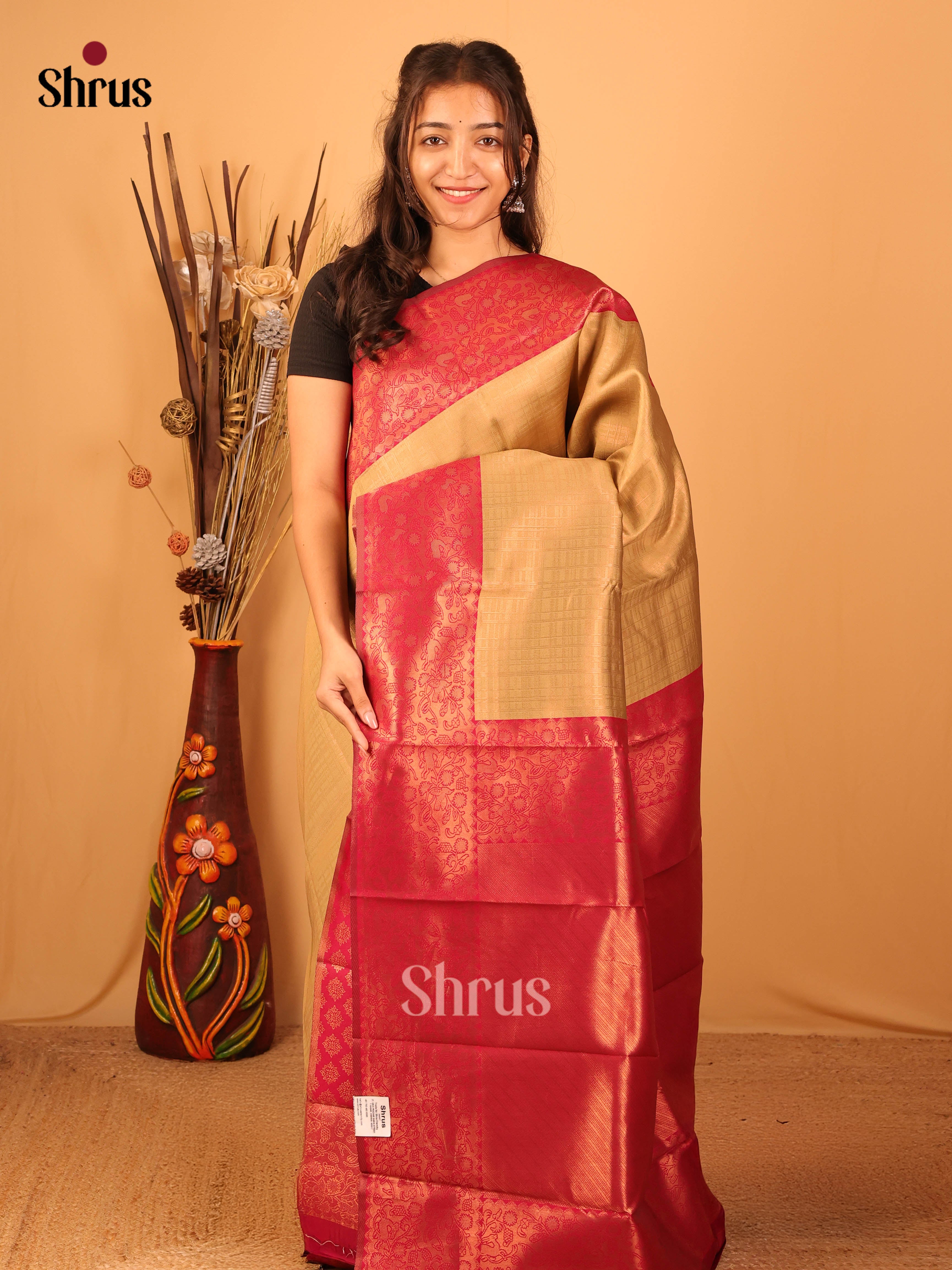 CIS18305 - Semi Arani Silk Saree - Shop on Shrus.com
