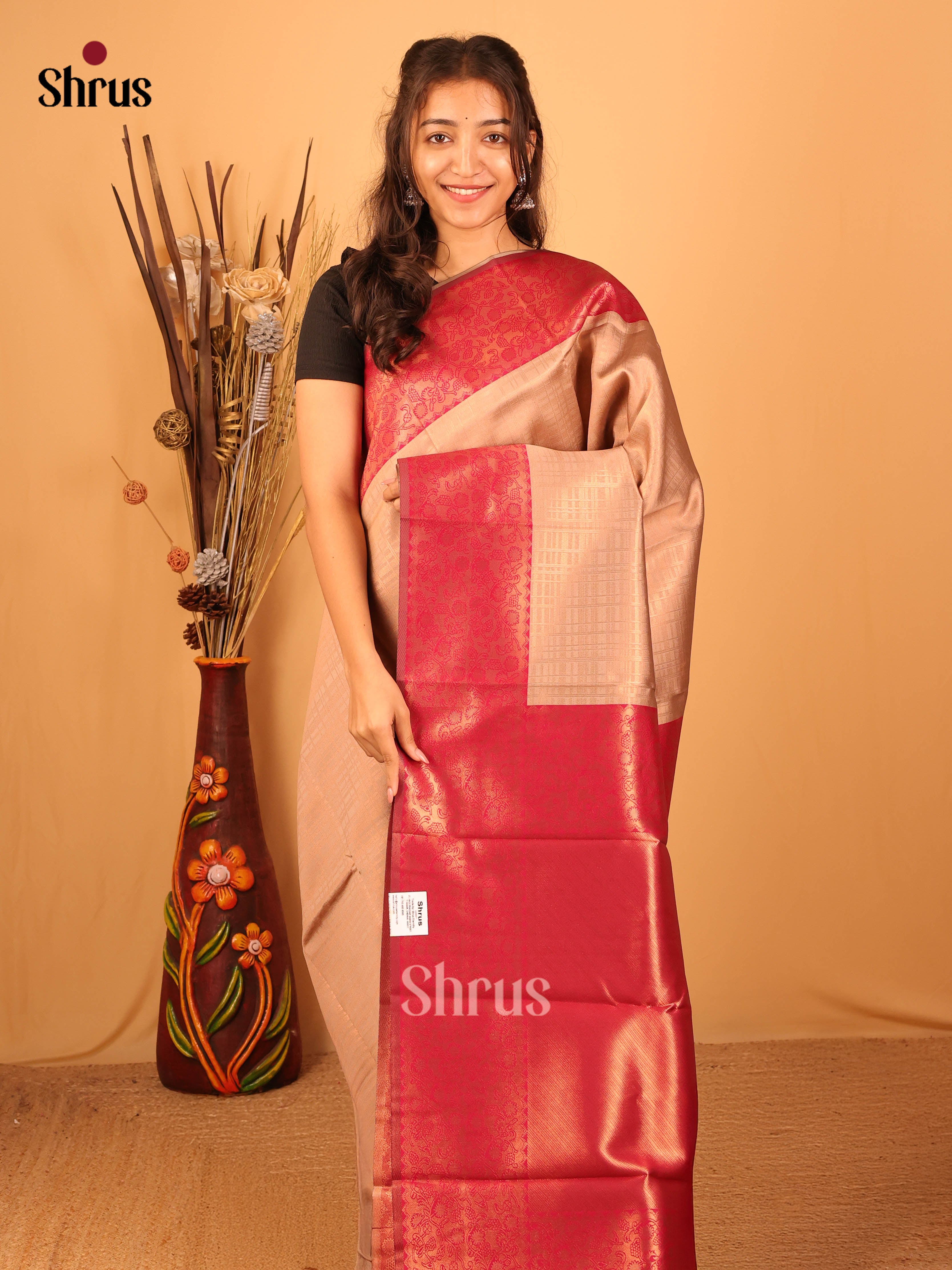 CIS18306 - Semi Arani Silk Saree - Shop on Shrus.com