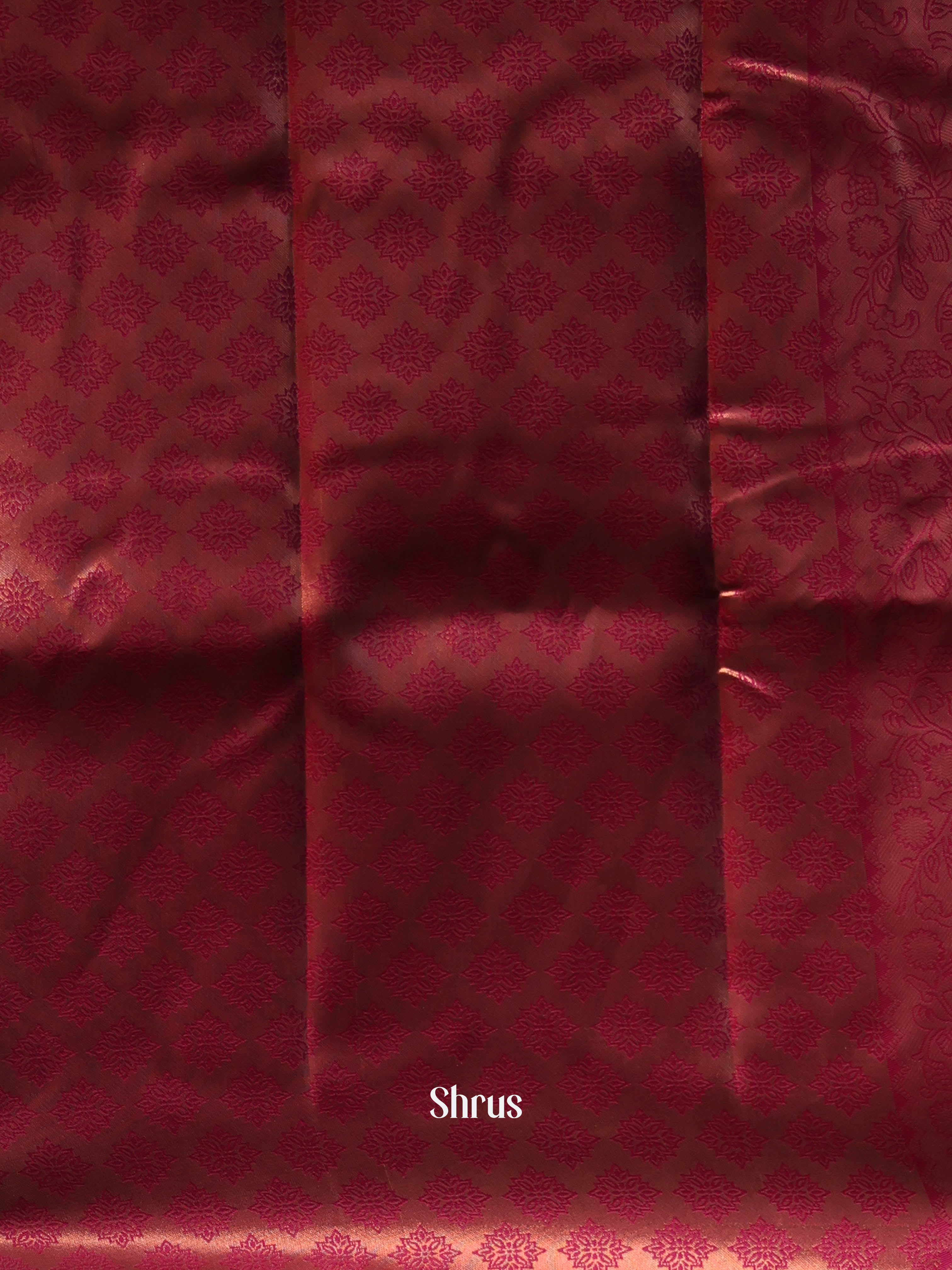 Blue & Maroon - Semi Arani Silk Saree - Shop on Shrus.com