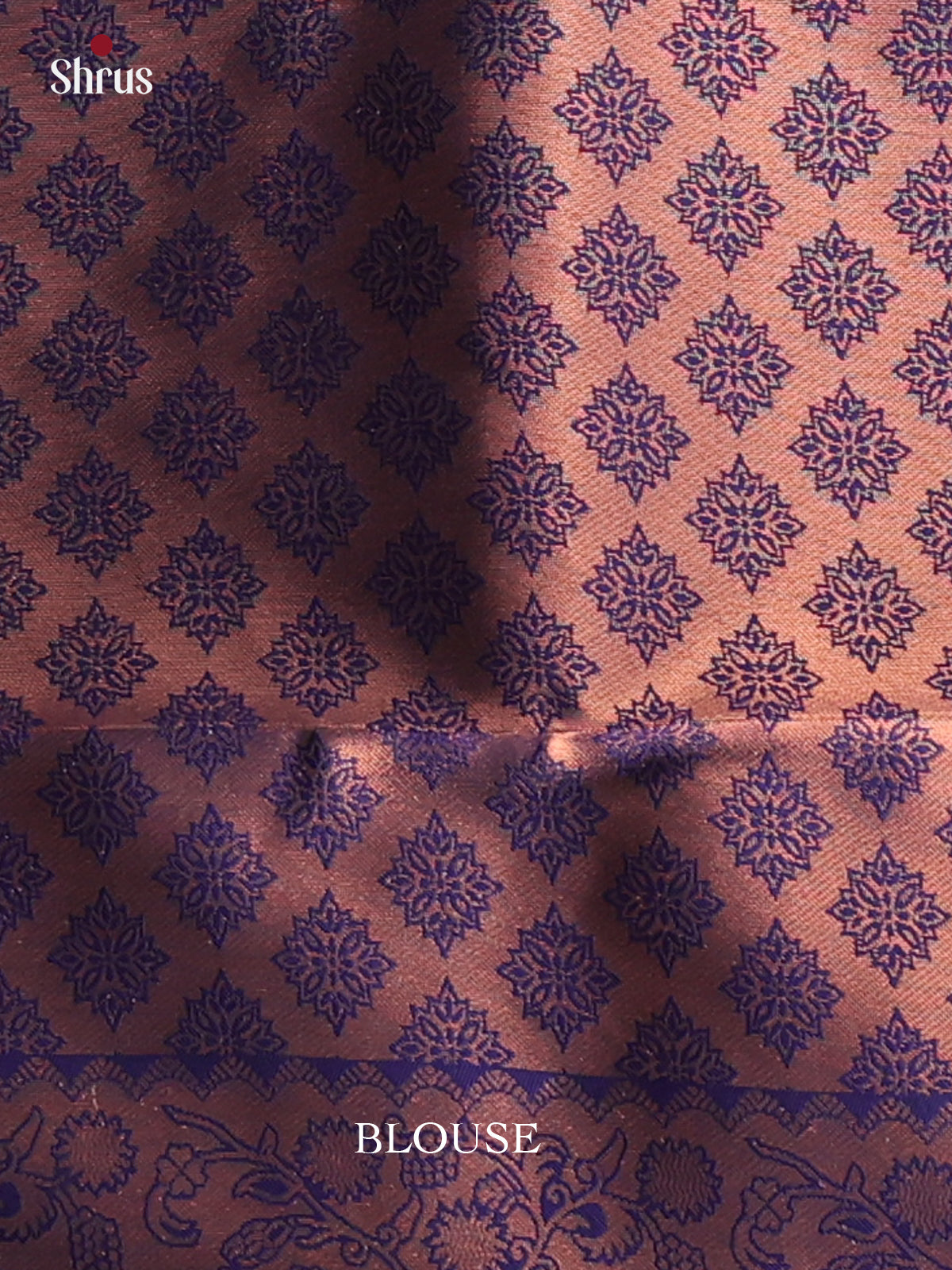 Pink & Blue - Semi Arani Silk Saree - Shop on Shrus.com