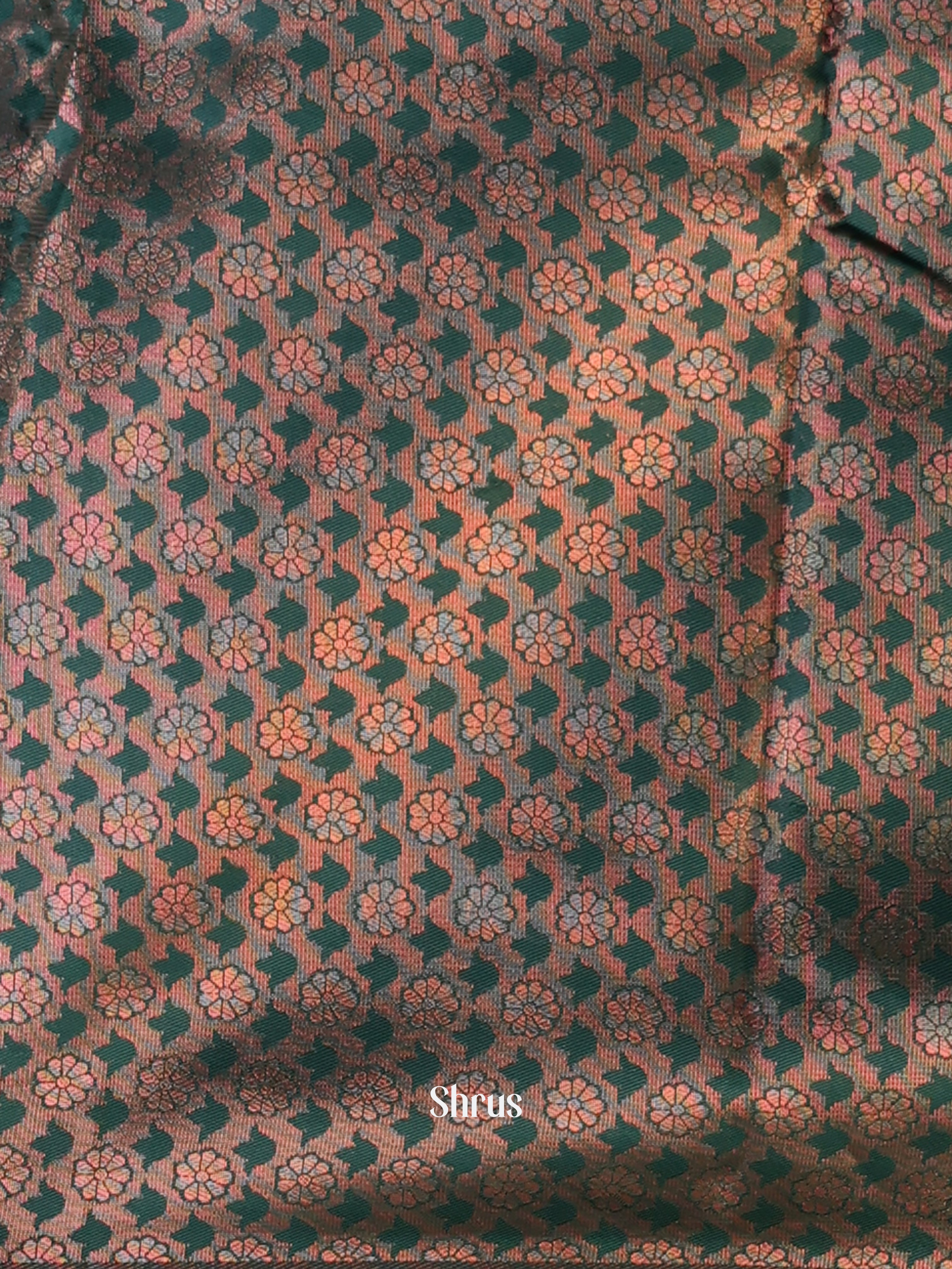 Pink & Green - Semi Arani Silk Saree - Shop on Shrus.com