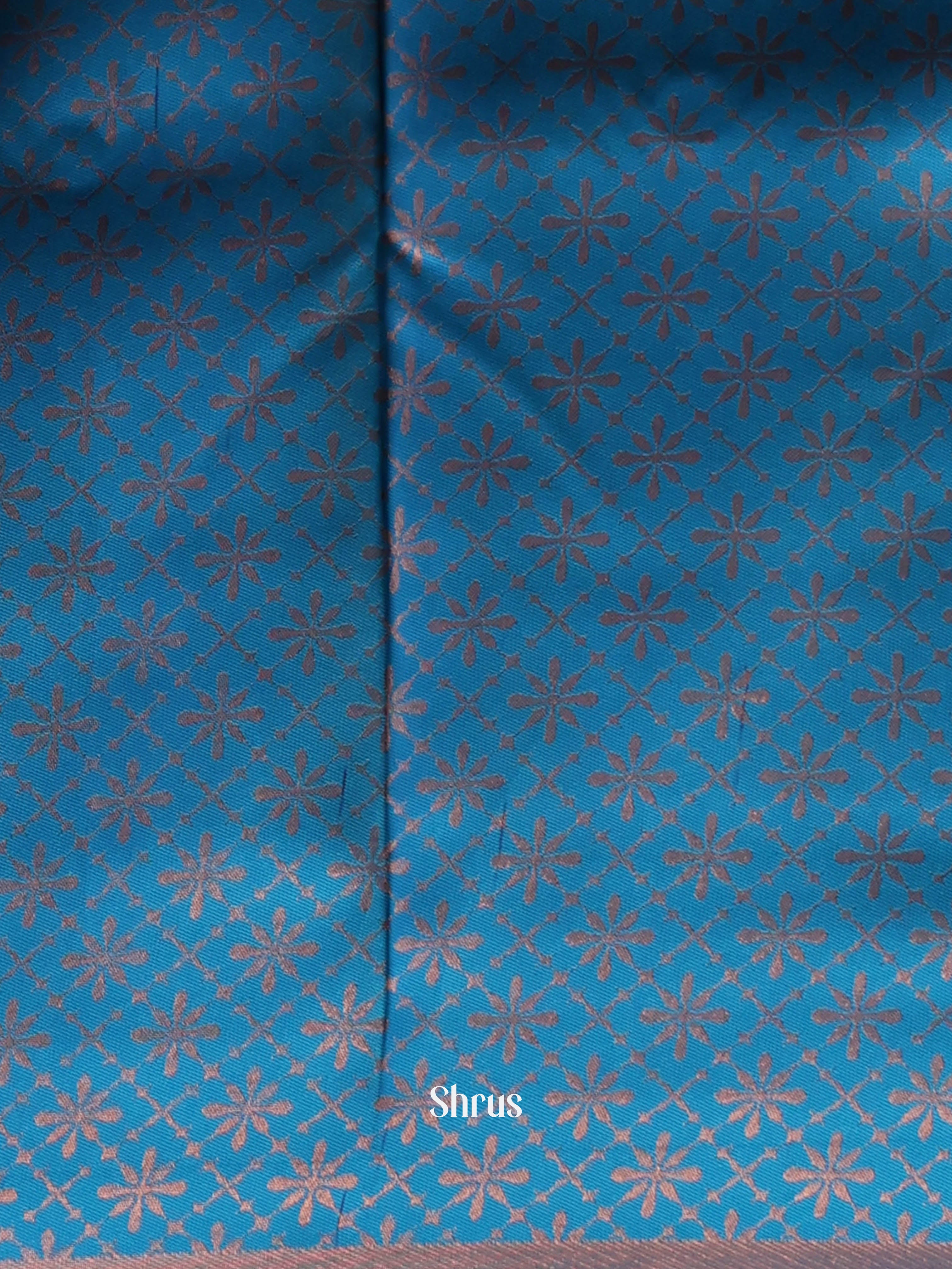Lite Blue & Blue - Semi Arani Silk Saree - Shop on Shrus.com