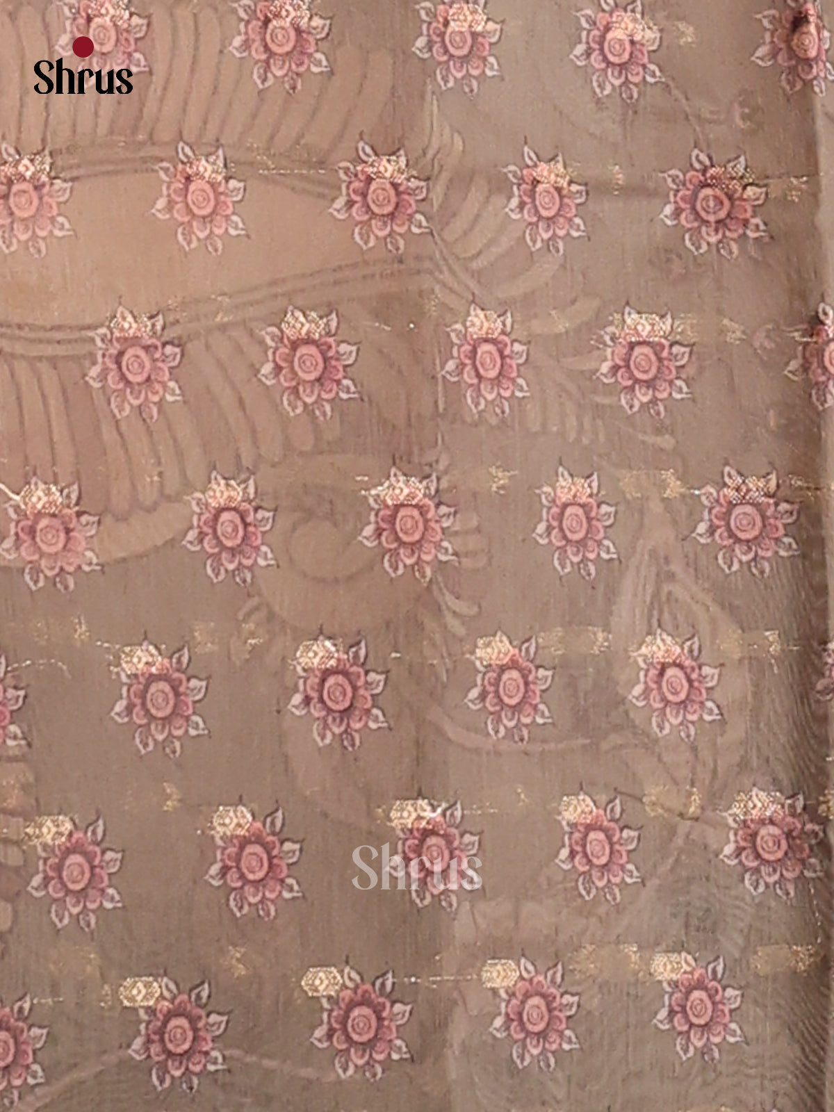 Green - Semi Chanderi - CIS18388 - Shop on Shrus.com