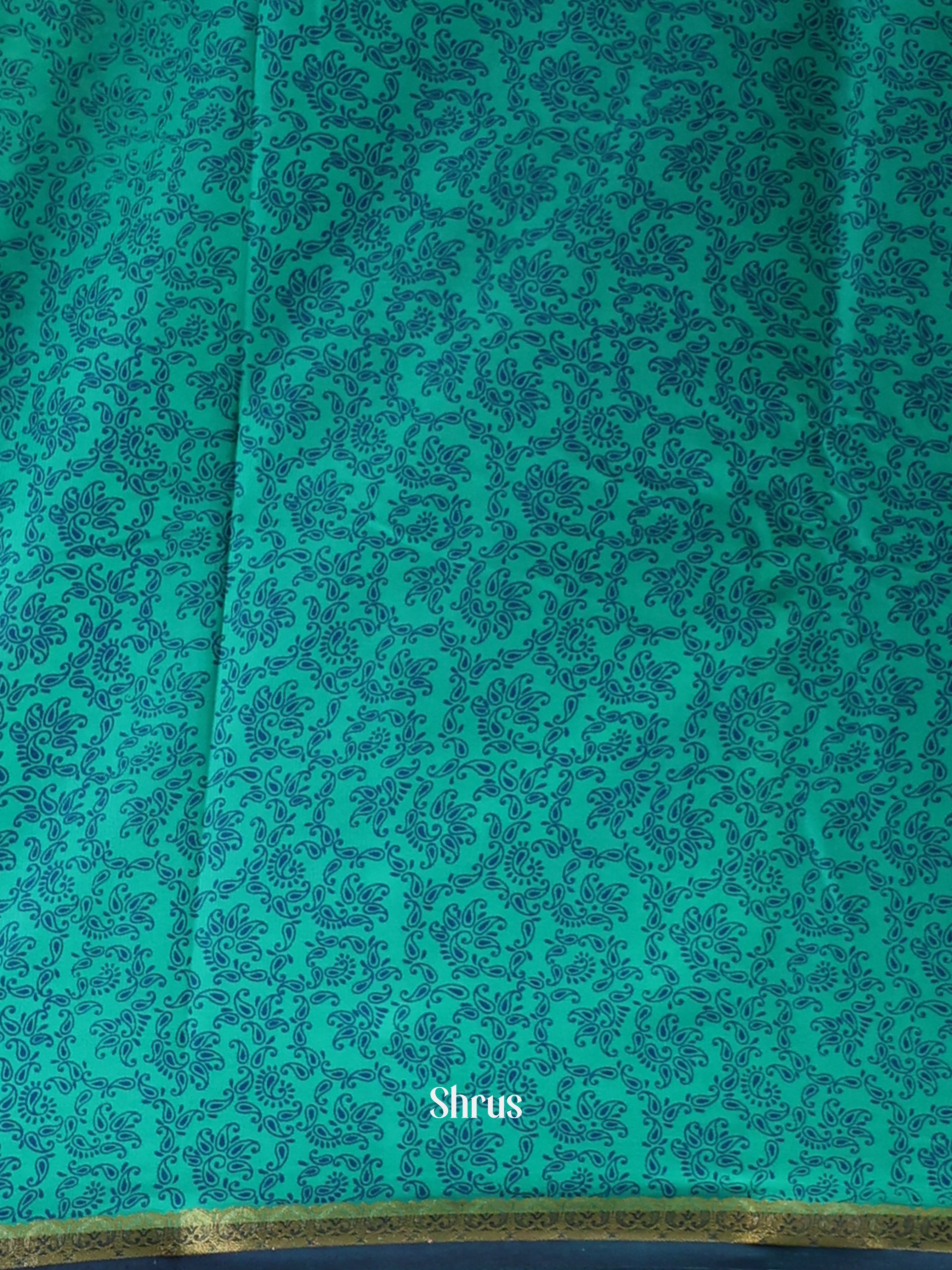 Green- Semi Mysoresilk Saree - Shop on Shrus.com