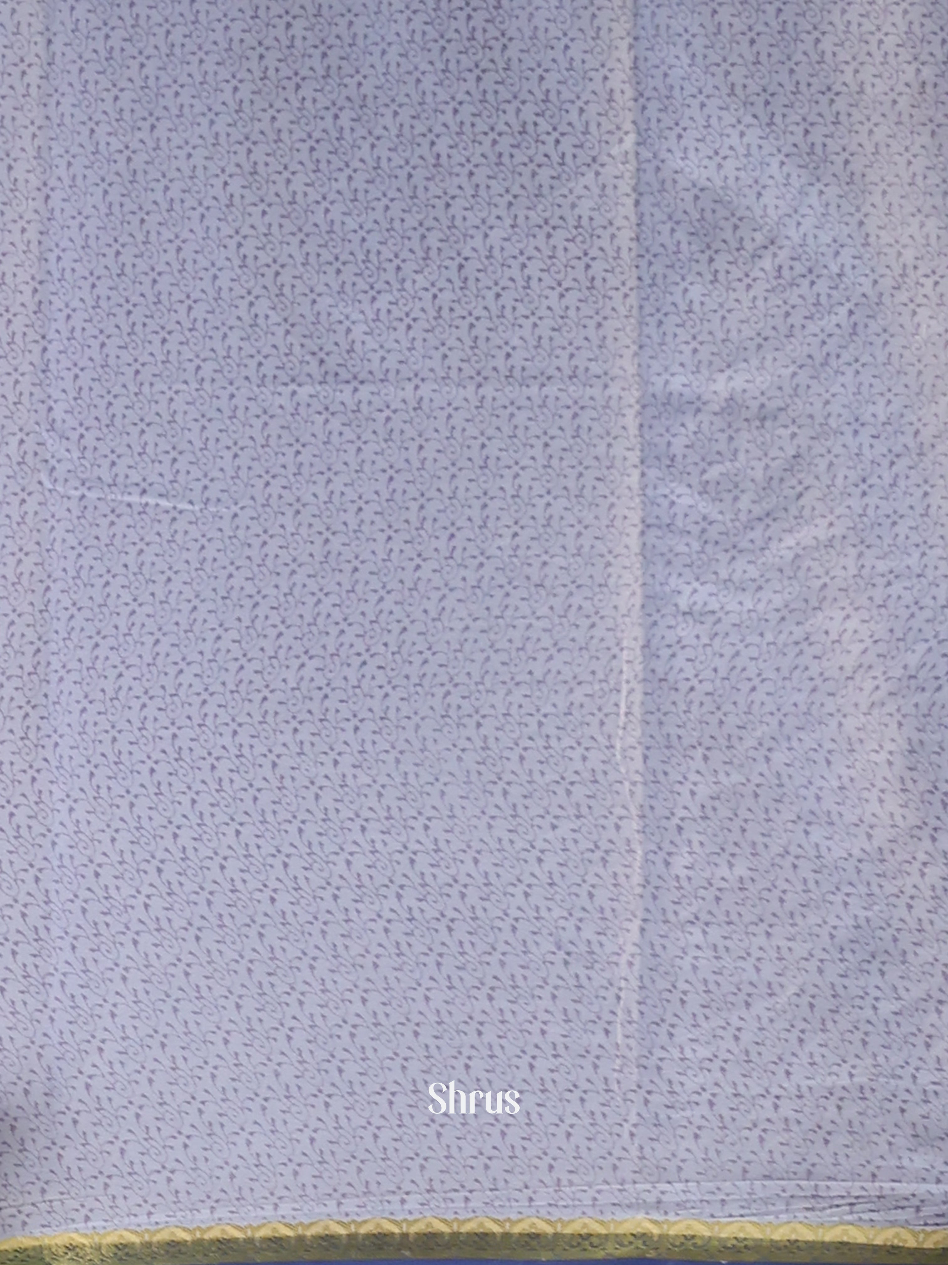 Grey& Blue - Semi Mysoresilk Saree - Shop on Shrus.com