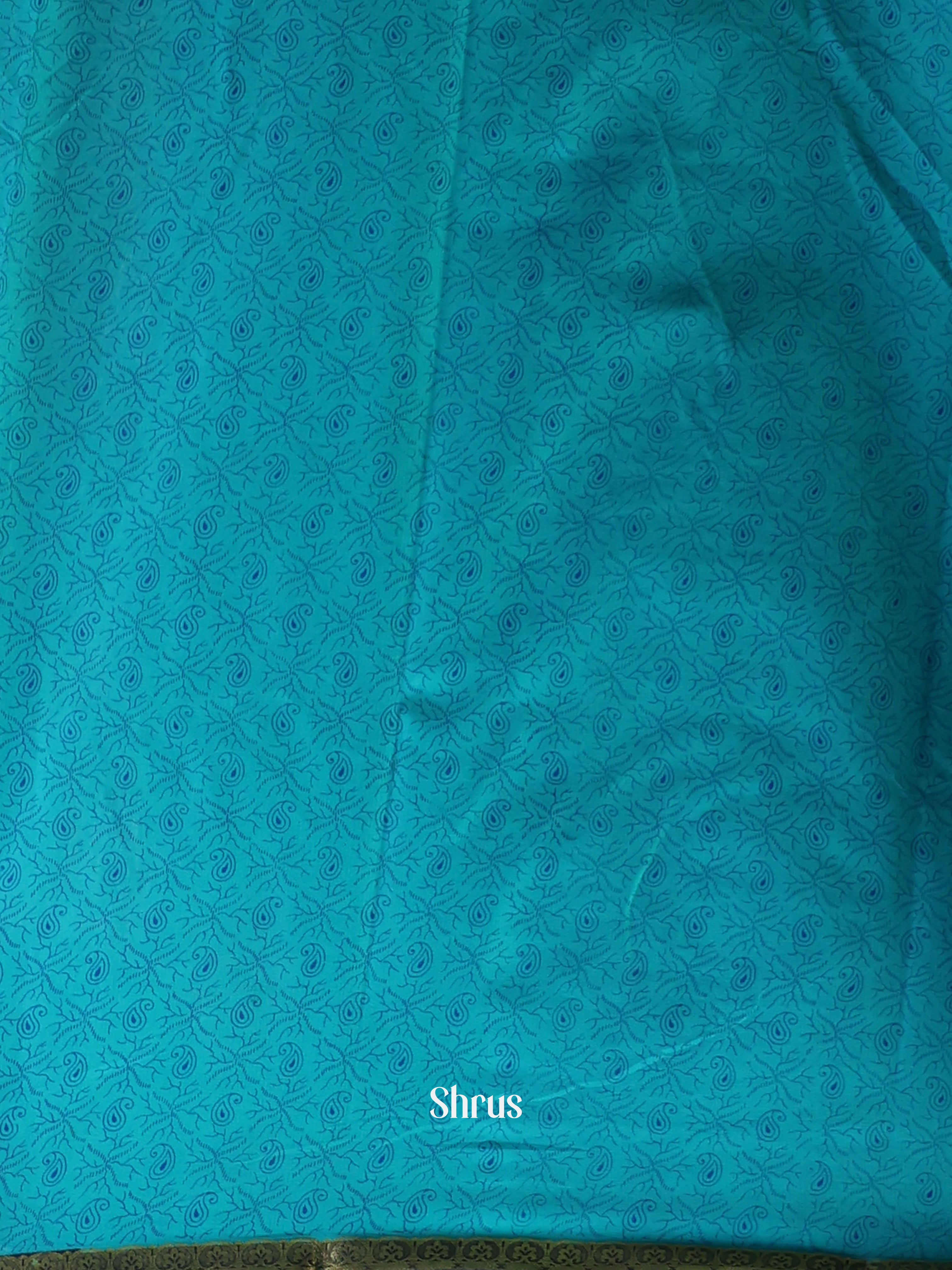 Blue - Semi Mysoresilk Saree - Shop on Shrus.com