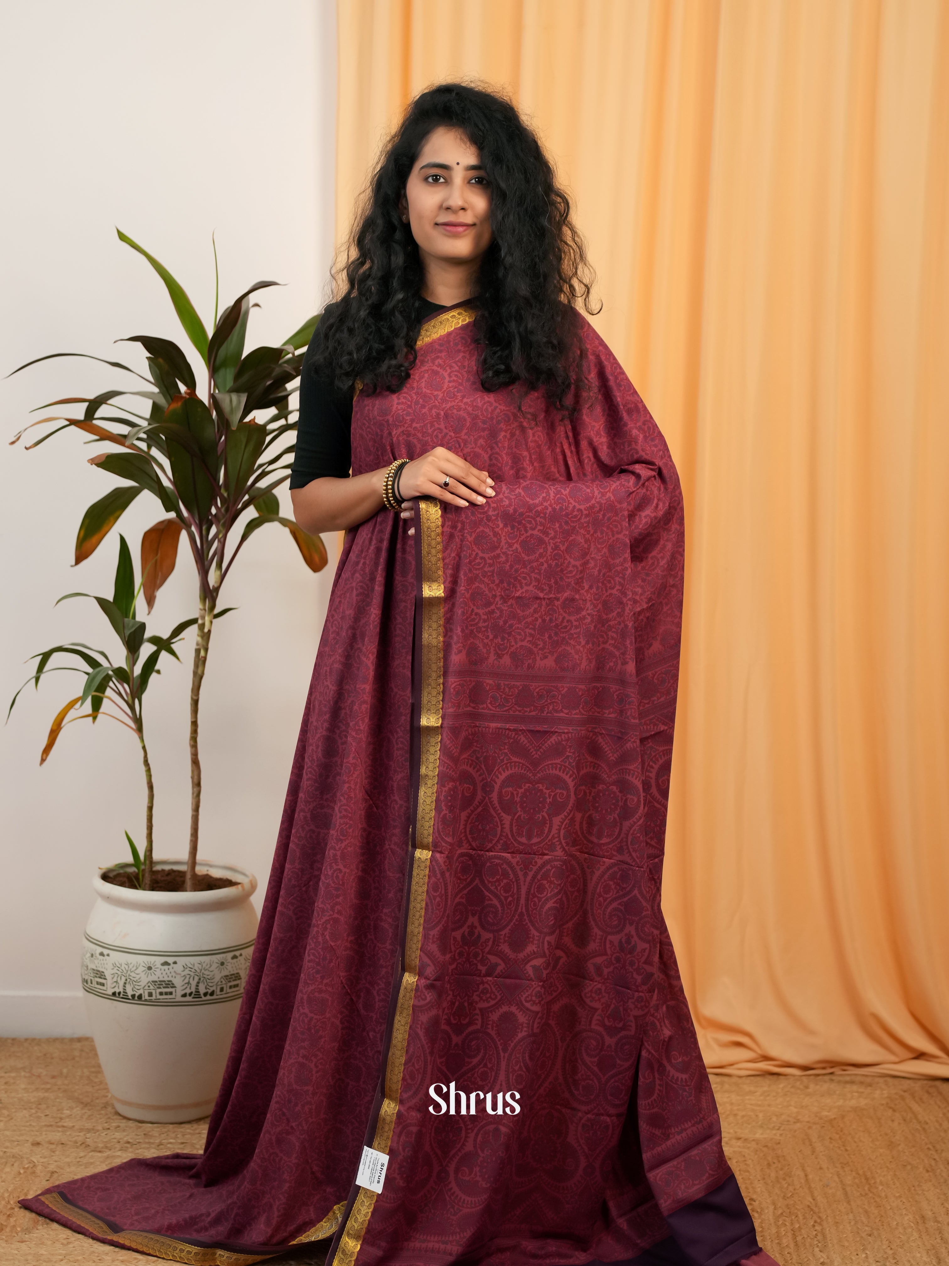 CIS19016 - Semi Mysoresilk Saree - Shop on Shrus.com