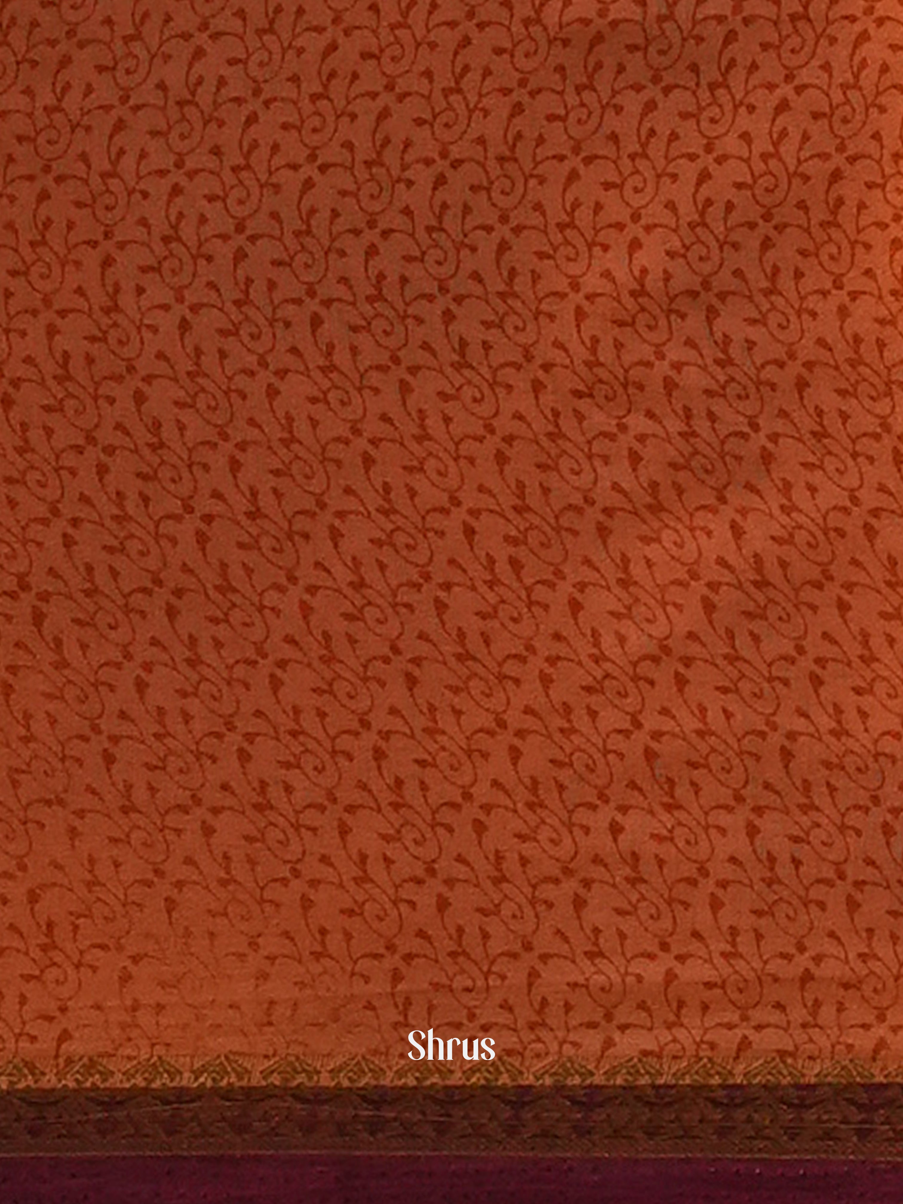 Brown - Semi Mysoresilk Saree - Shop on Shrus.com