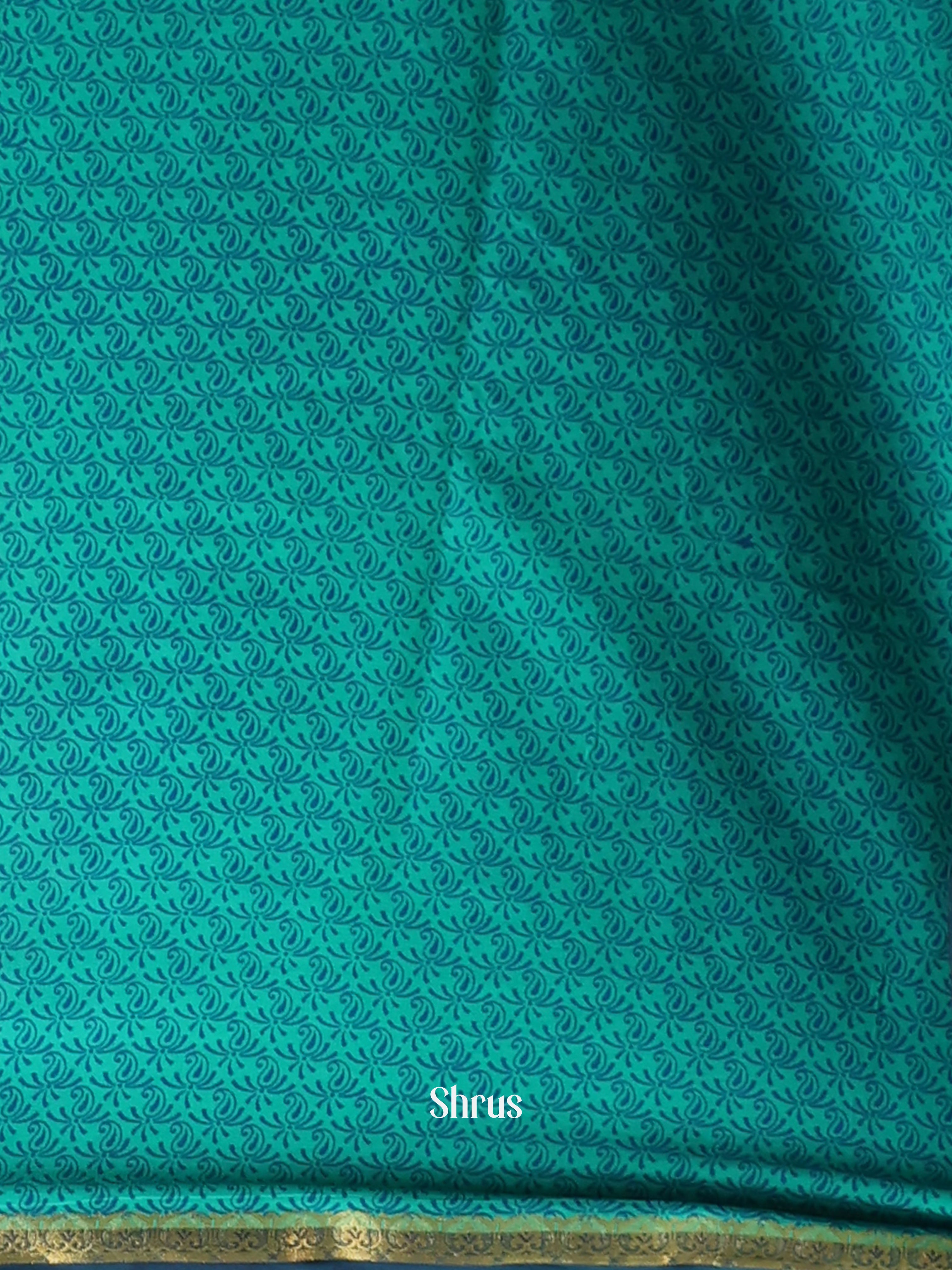 Blue - Semi Mysoresilk Saree - Shop on Shrus.com