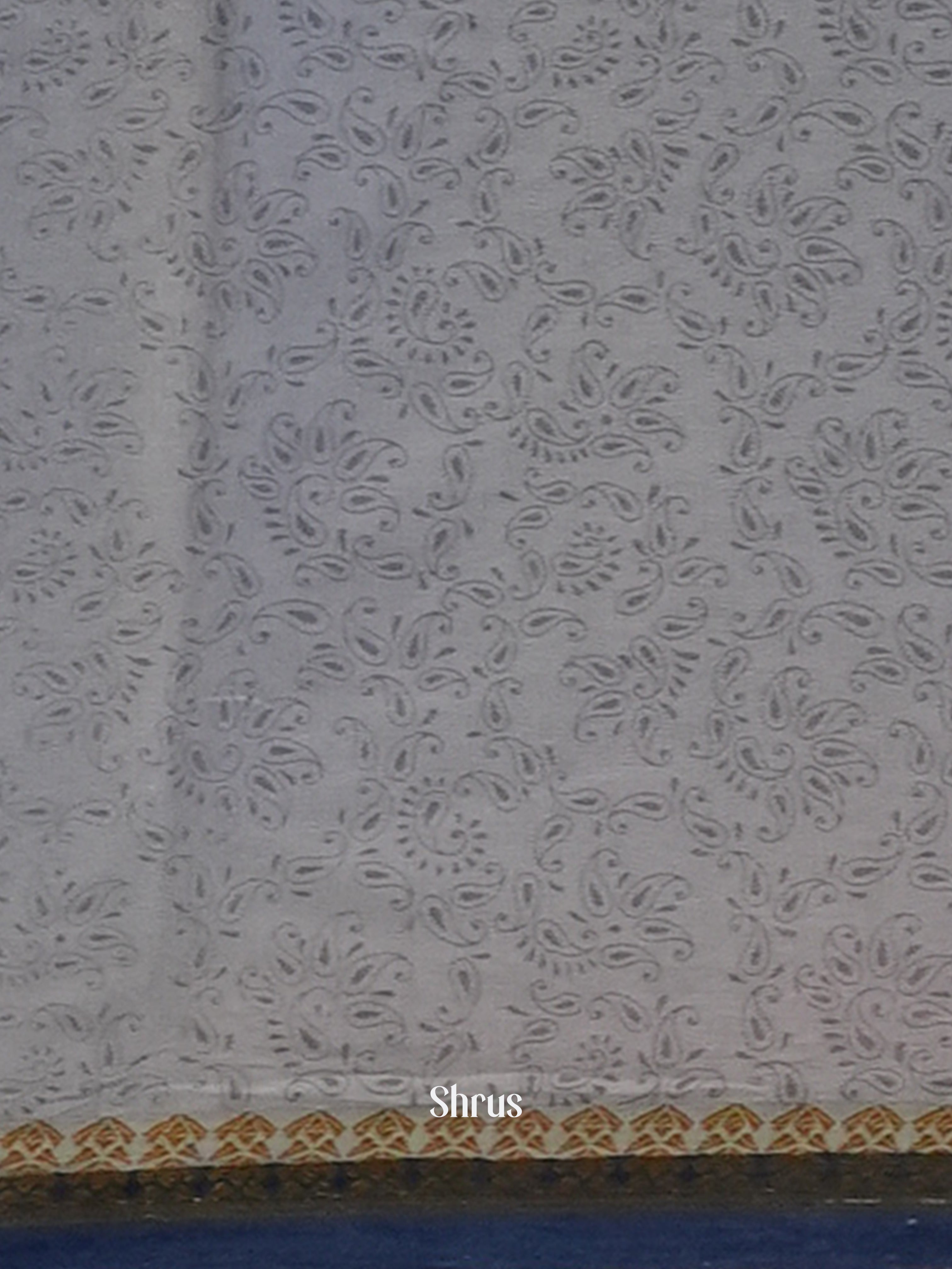 Grey - Semi Mysoresilk Saree - Shop on Shrus.com