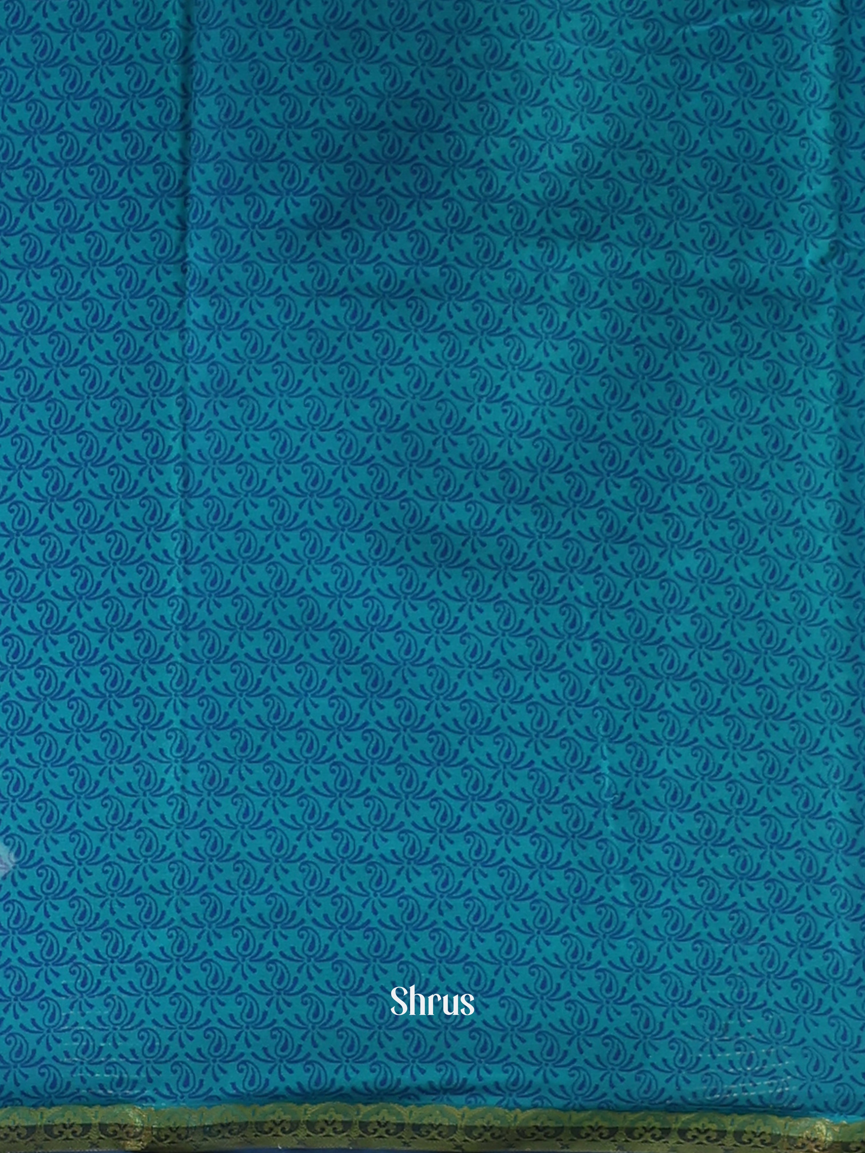 Blue- Semi Mysoresilk Saree - Shop on Shrus.com