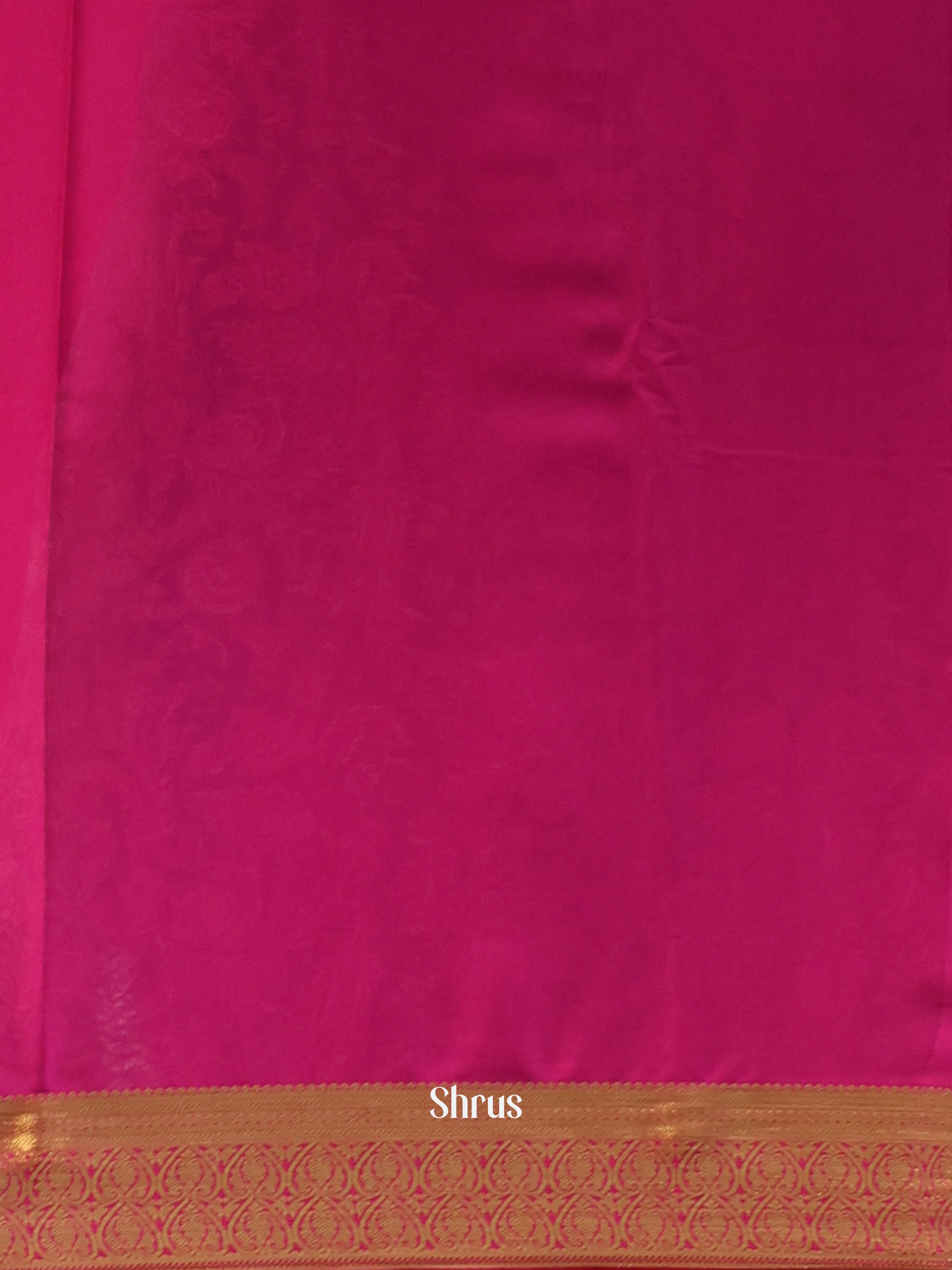 Green & Maroon - Semi Mysoresilk Saree - Shop on Shrus.com