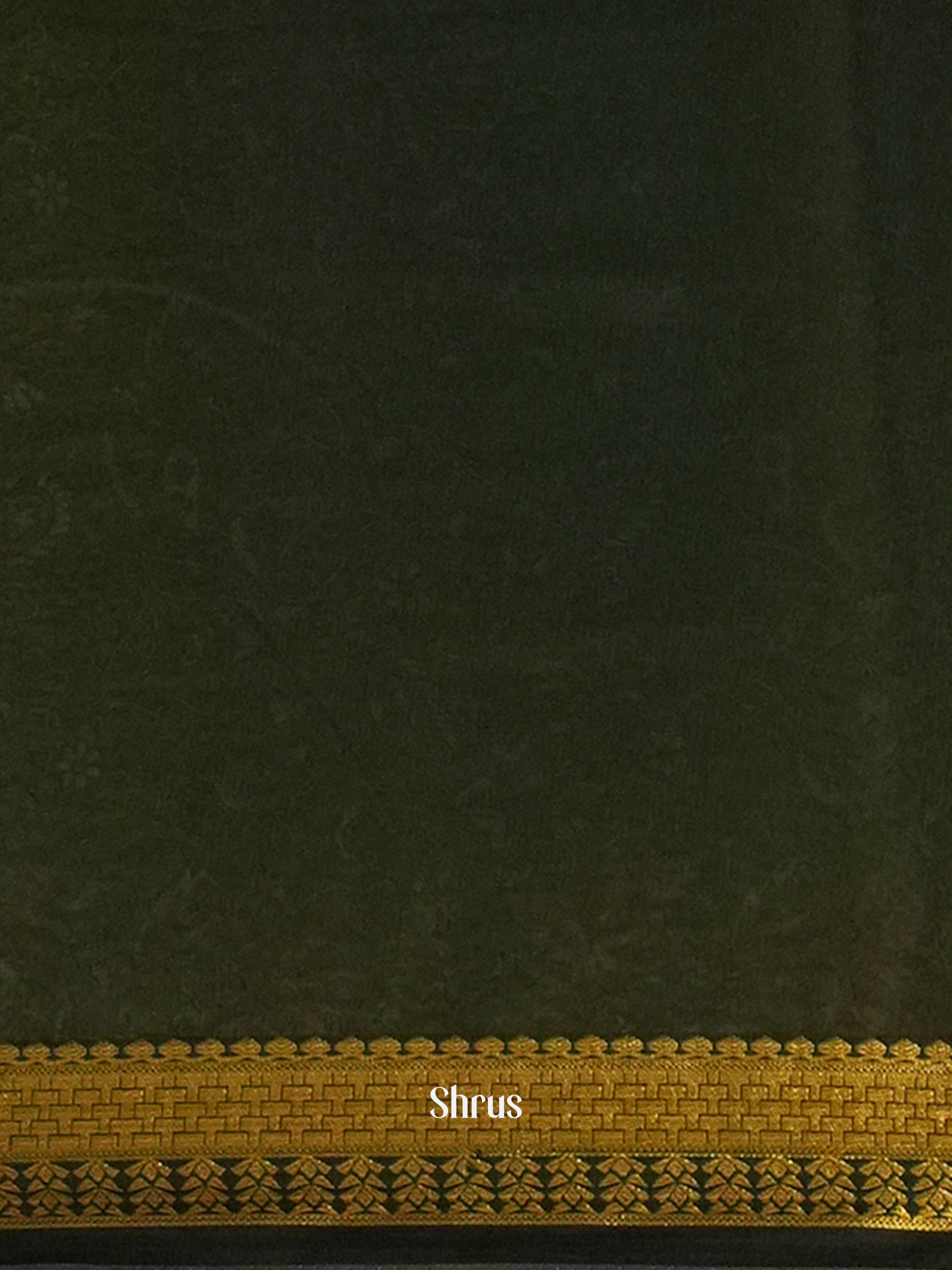 Lite Green & Green - Semi Mysoresilk Saree - Shop on Shrus.com