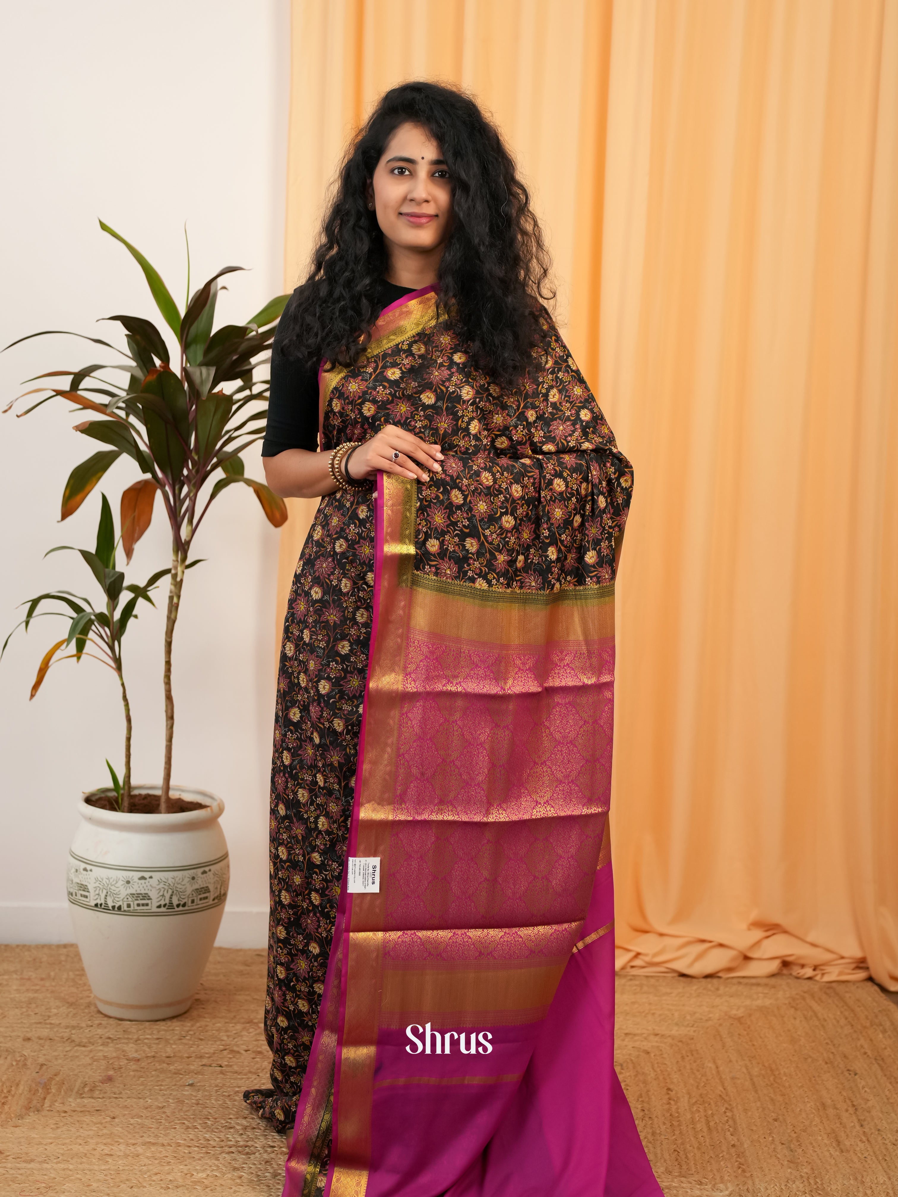 CIS19071 - Semi Mysoresilk Saree - Shop on Shrus.com