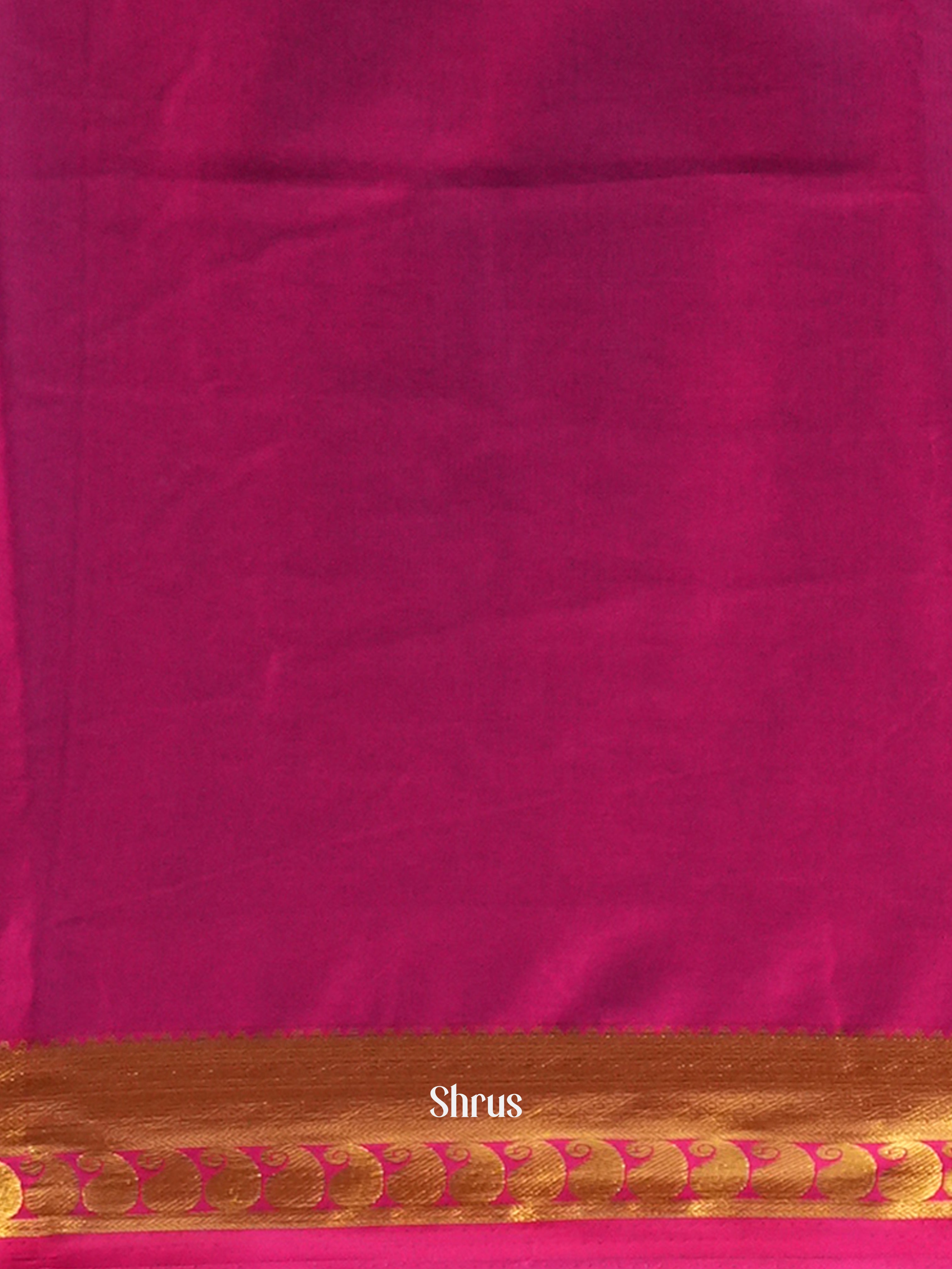 Green & Purple- Semi Mysoresilk Saree - Shop on Shrus.com