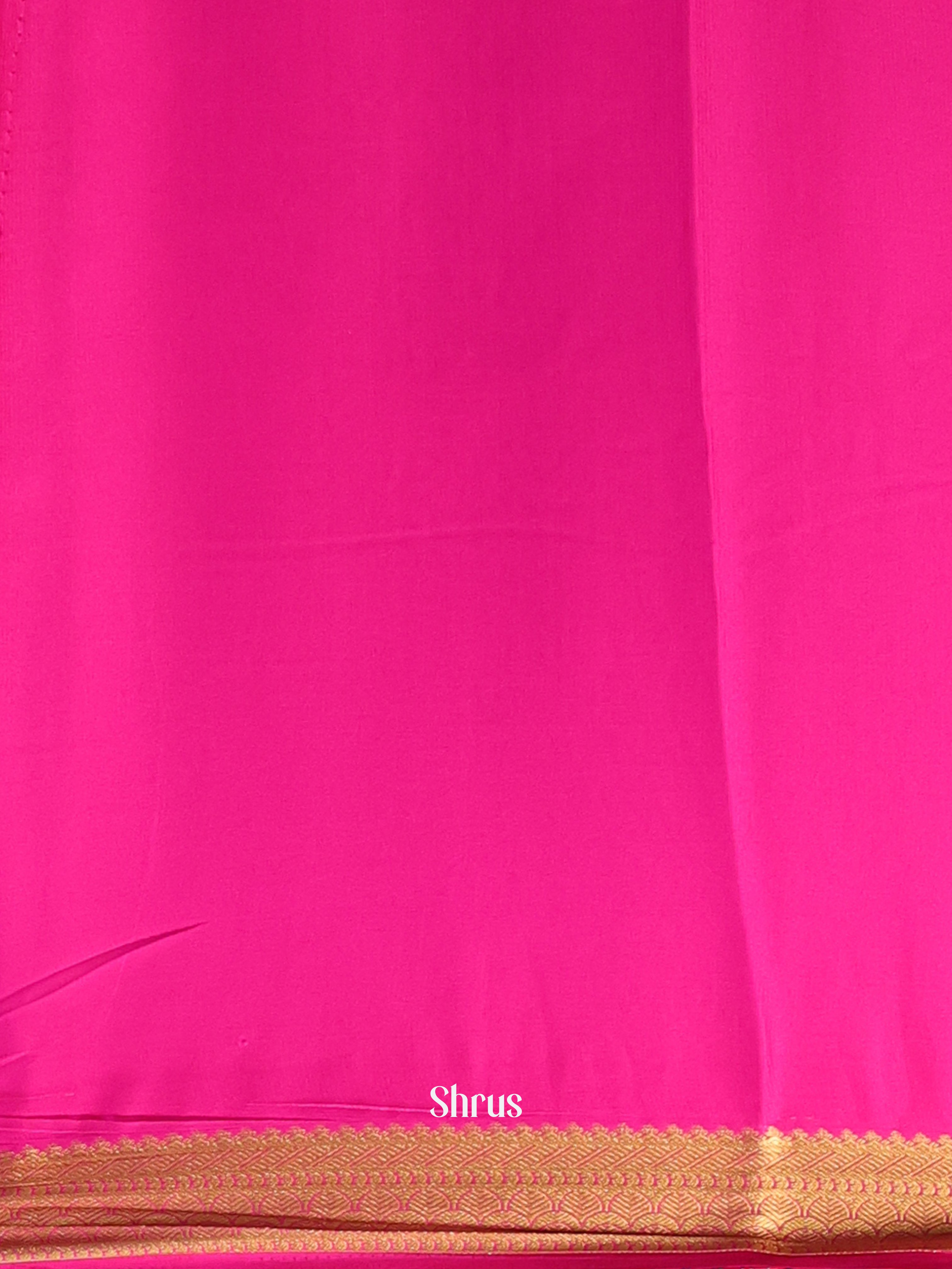 Violet & Pink- Semi Mysoresilk Saree - Shop on Shrus.com