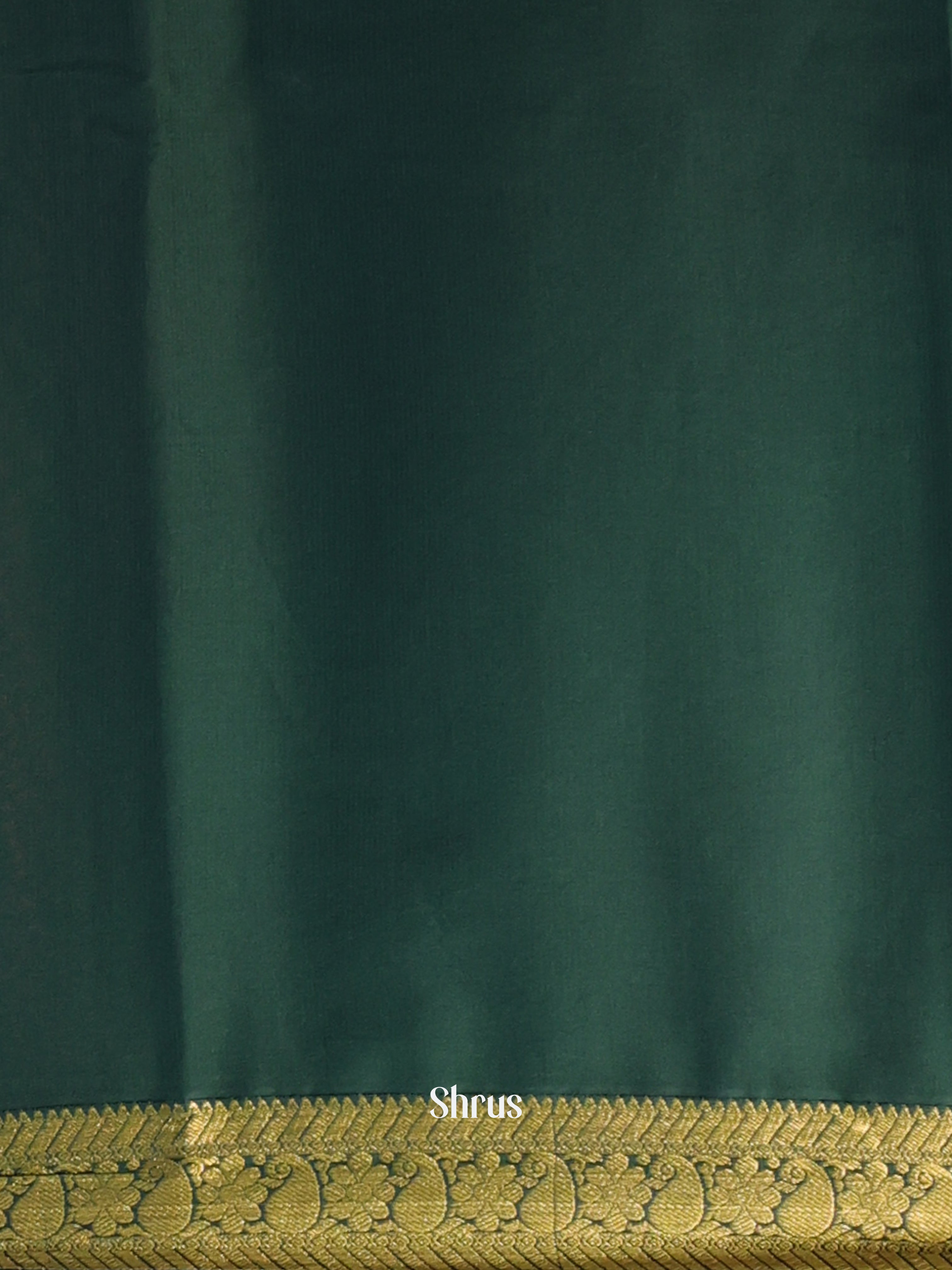 Orange & Green - Semi Mysoresilk Saree - Shop on Shrus.com