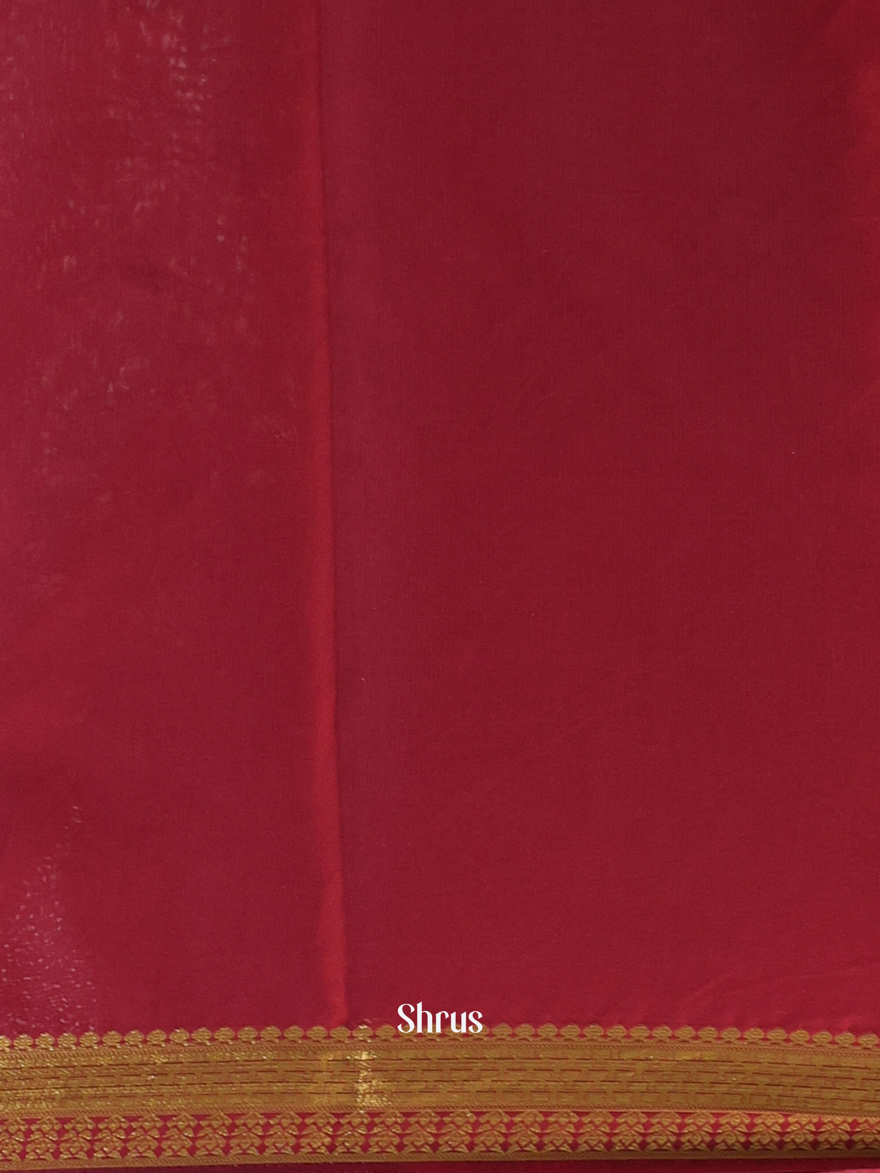 Black & Maroon - Semi Mysoresilk Saree - Shop on Shrus.com