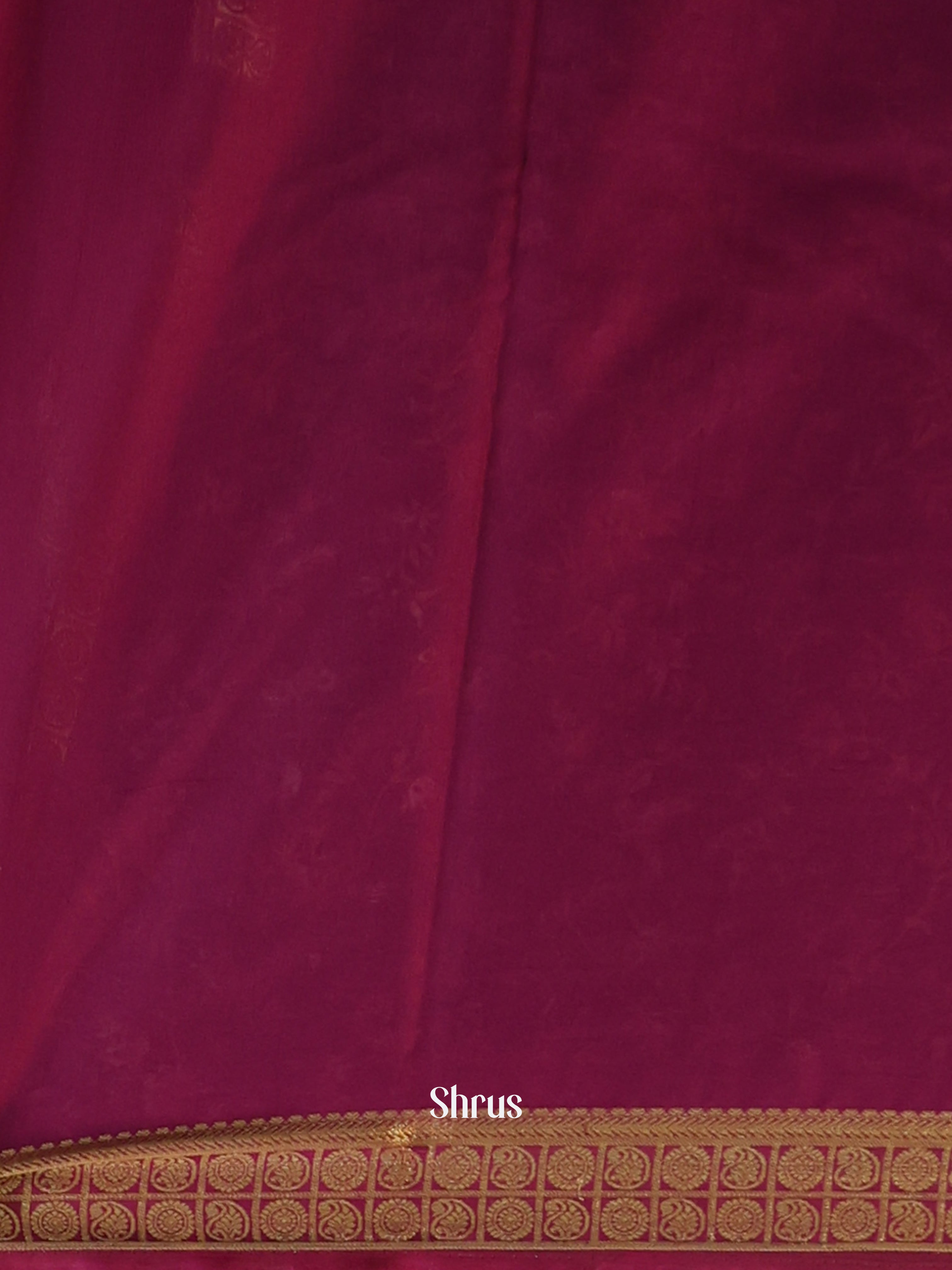 Blue & Maroon - Semi Mysoresilk Saree - Shop on Shrus.com