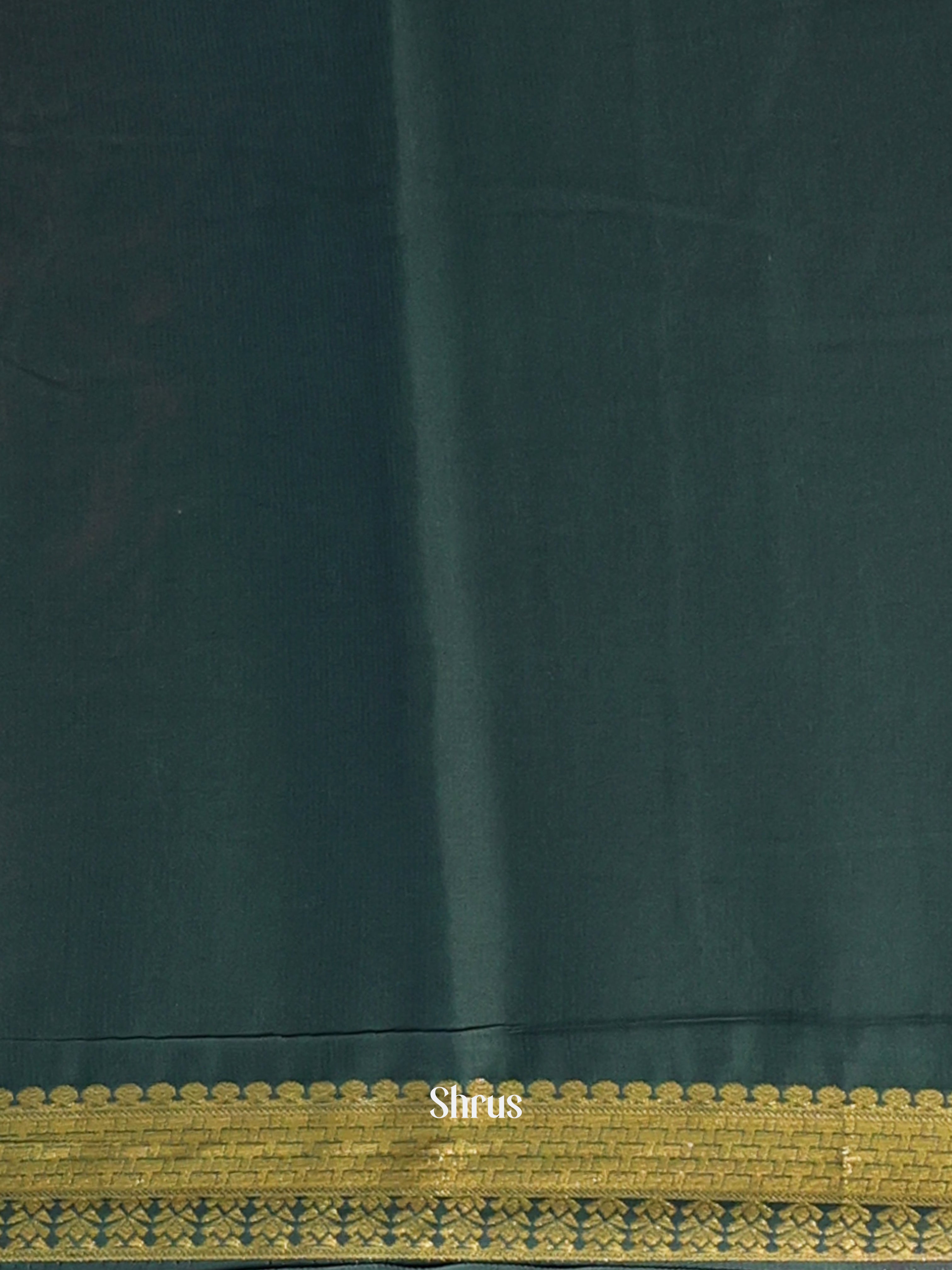 Maroon & Green - Semi Mysoresilk Saree - Shop on Shrus.com