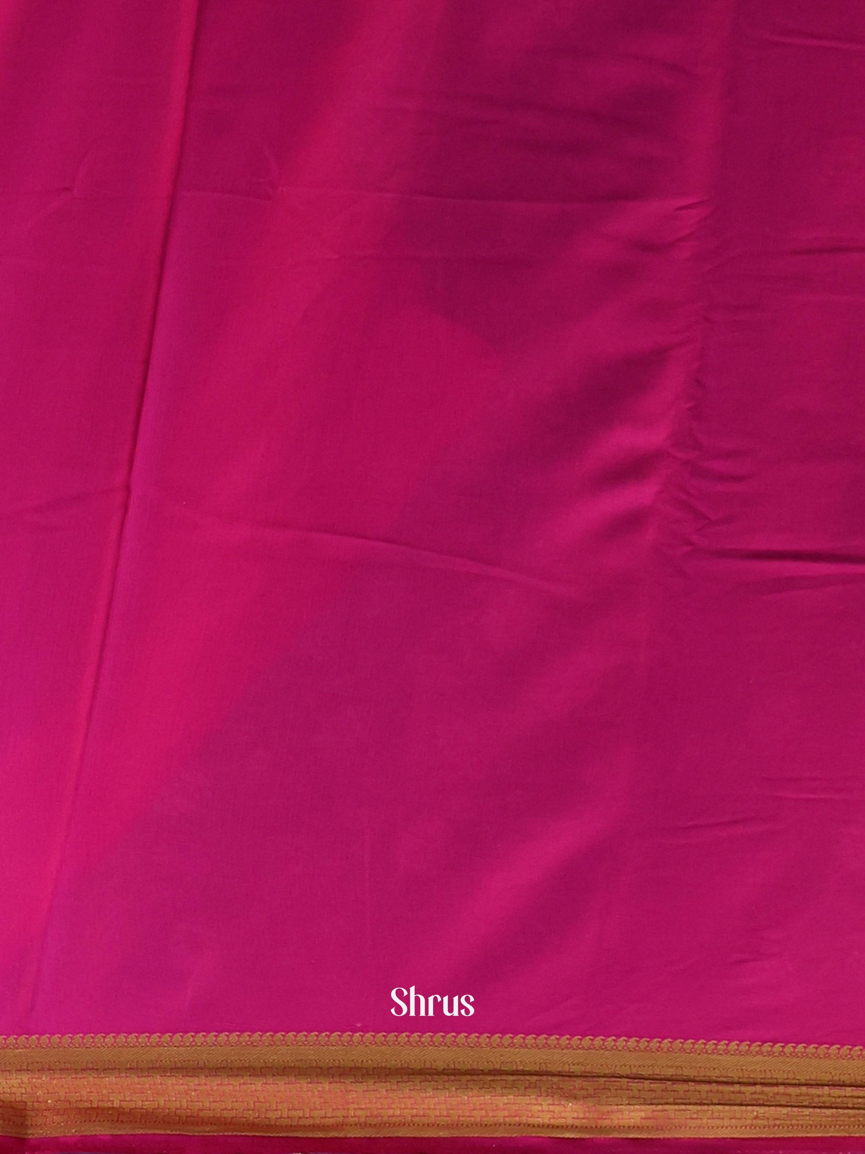 Green & Pink - Semi Mysoresilk Saree - Shop on Shrus.com