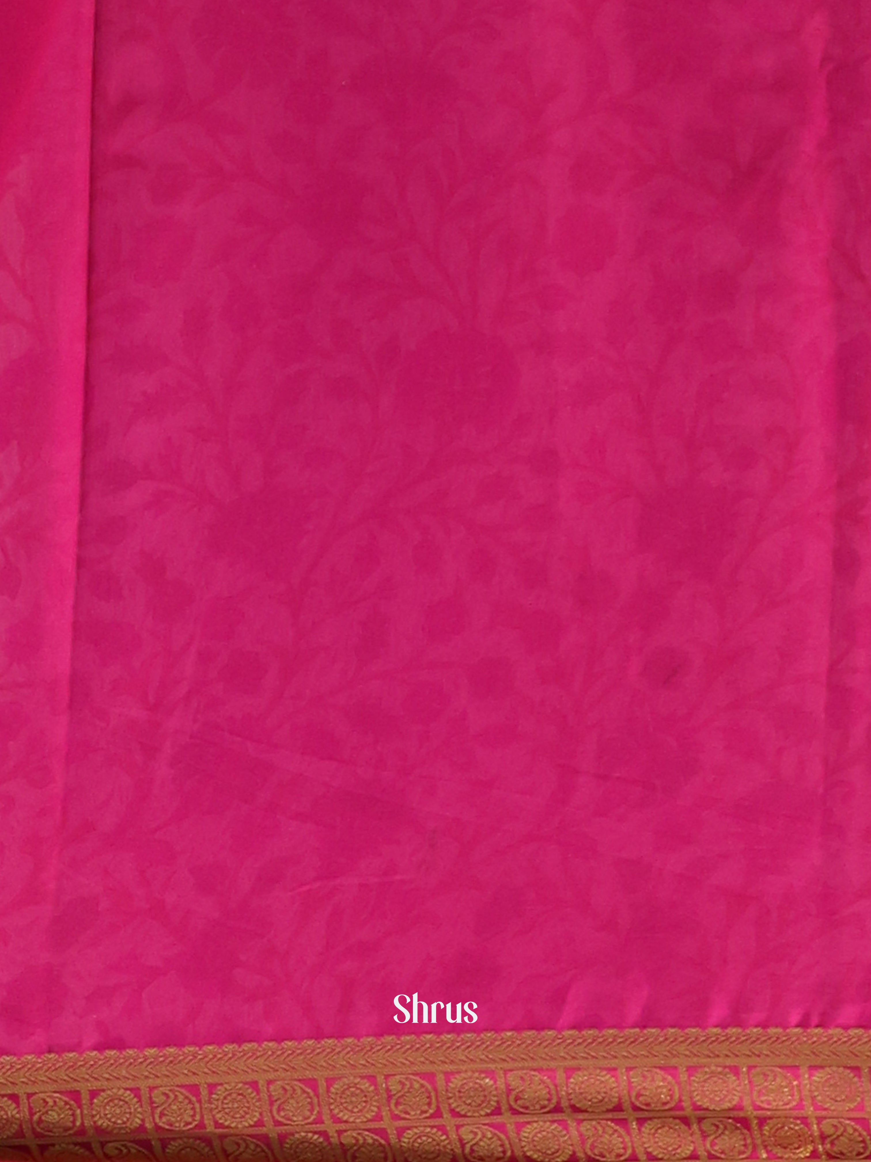 Cream & Majenta - Semi Mysoresilk Saree - Shop on Shrus.com