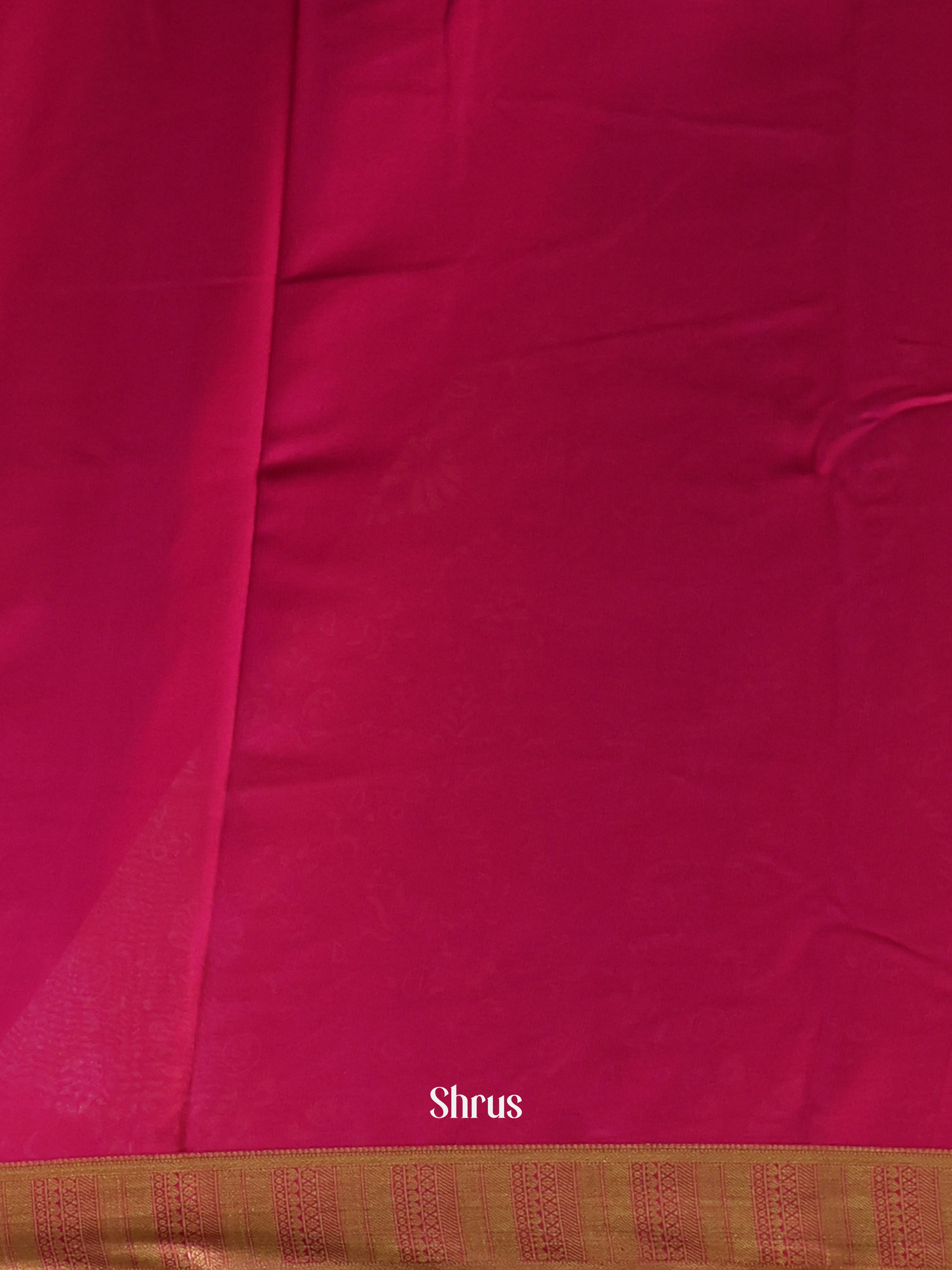 Orange and Maroon - Semi Mysoresilk Saree - Shop on Shrus.com