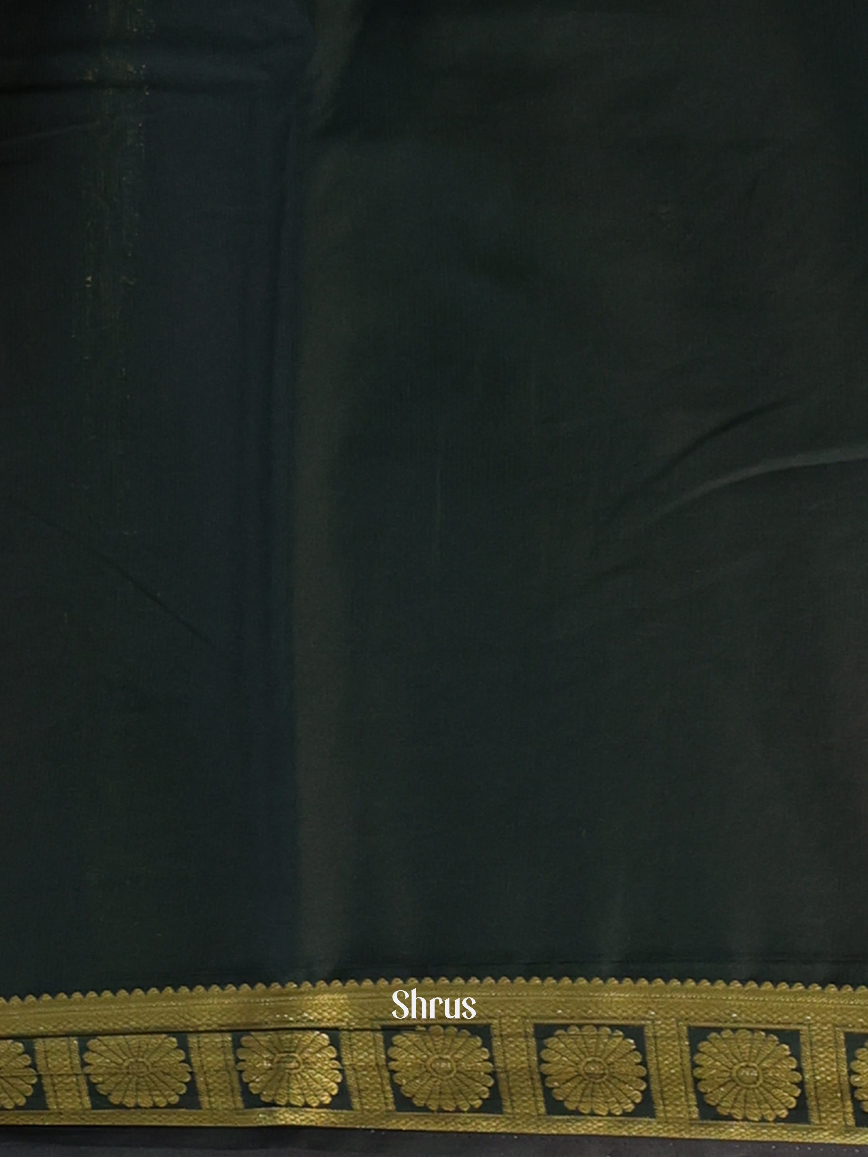 Lite Green & Green - Semi Mysoresilk Saree - Shop on Shrus.com