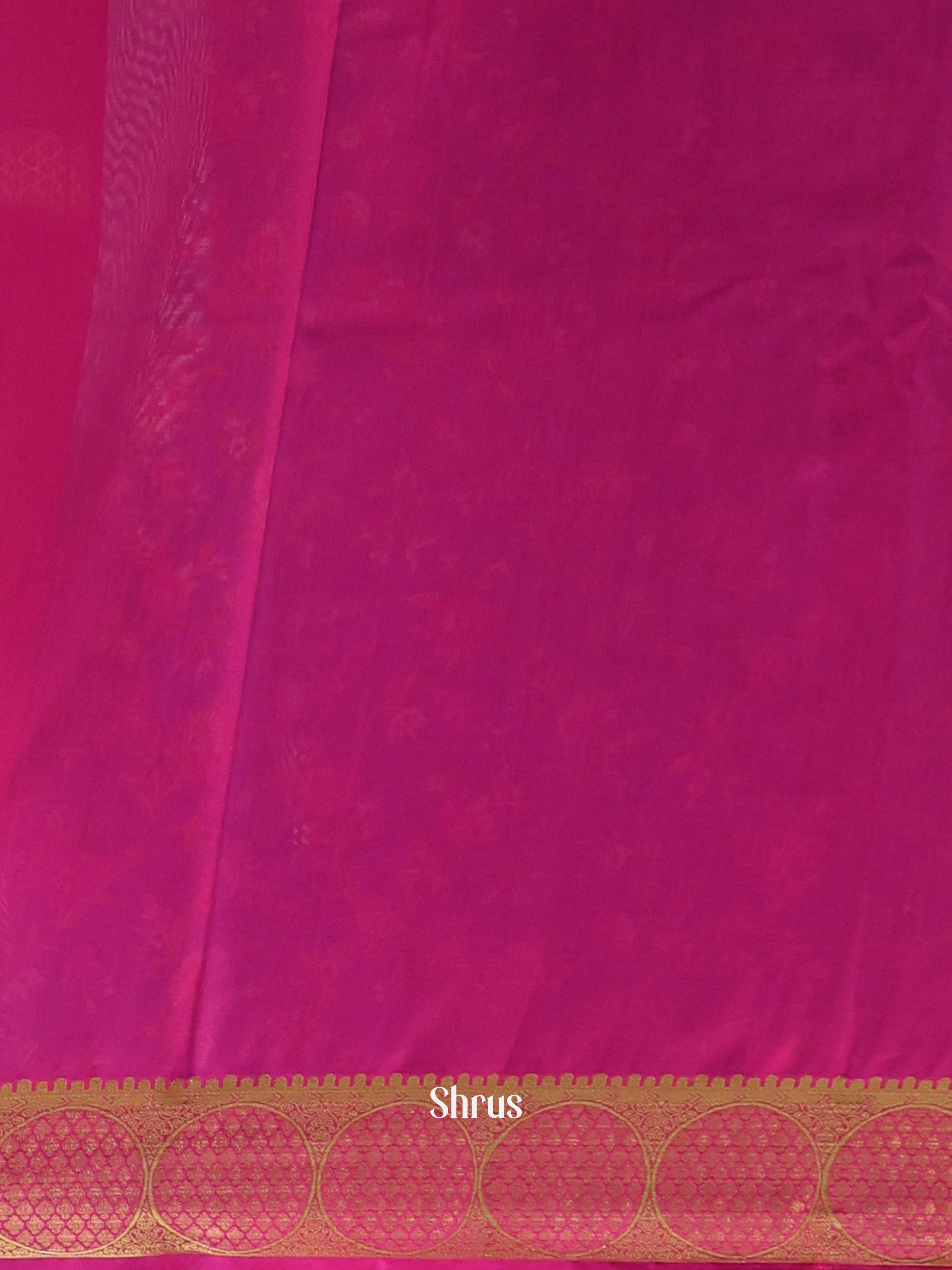 Blue - Semi Mysoresilk Saree - Shop on Shrus.com