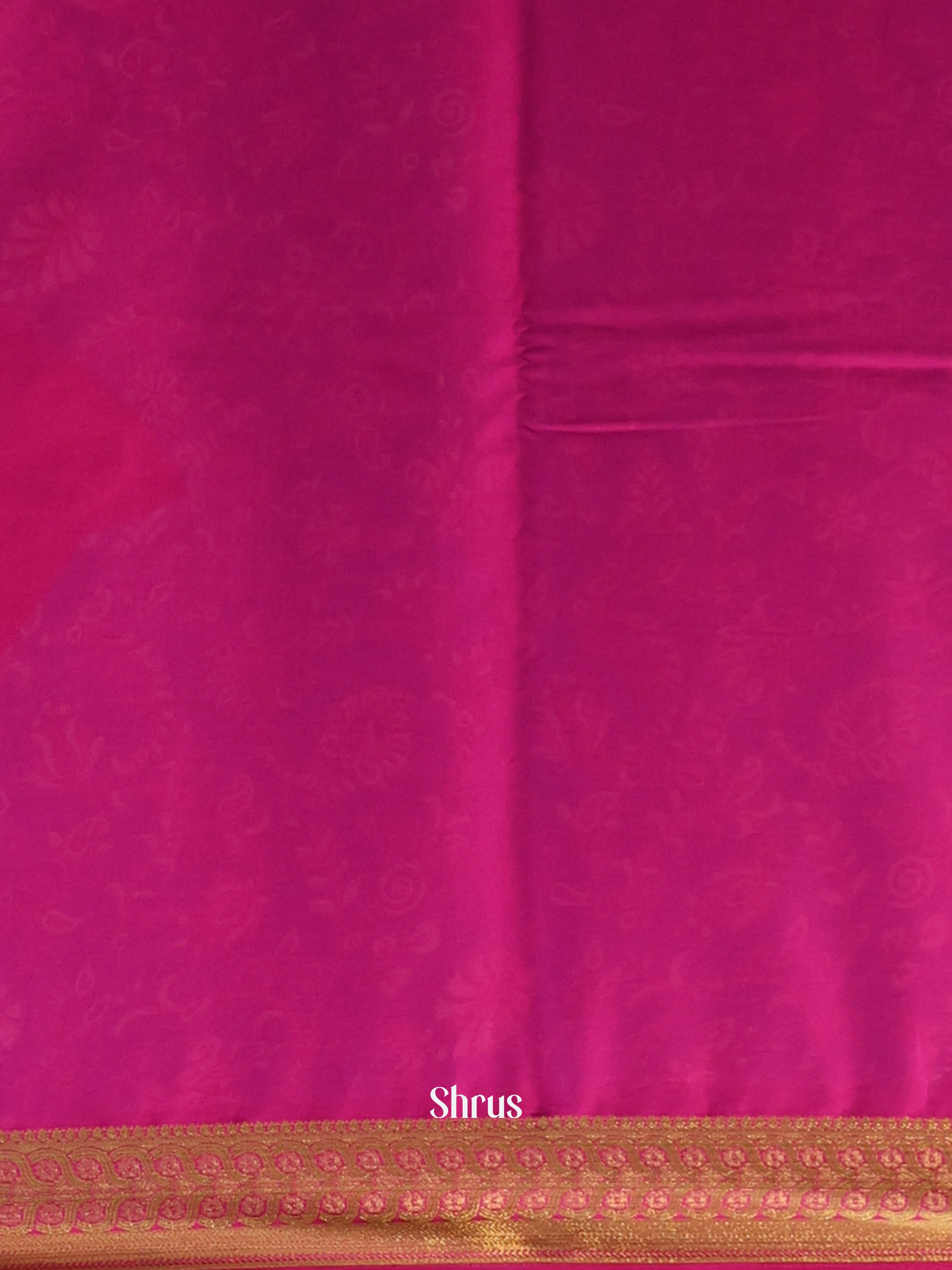 Blue & Pink - Semi Mysoresilk Saree - Shop on Shrus.com