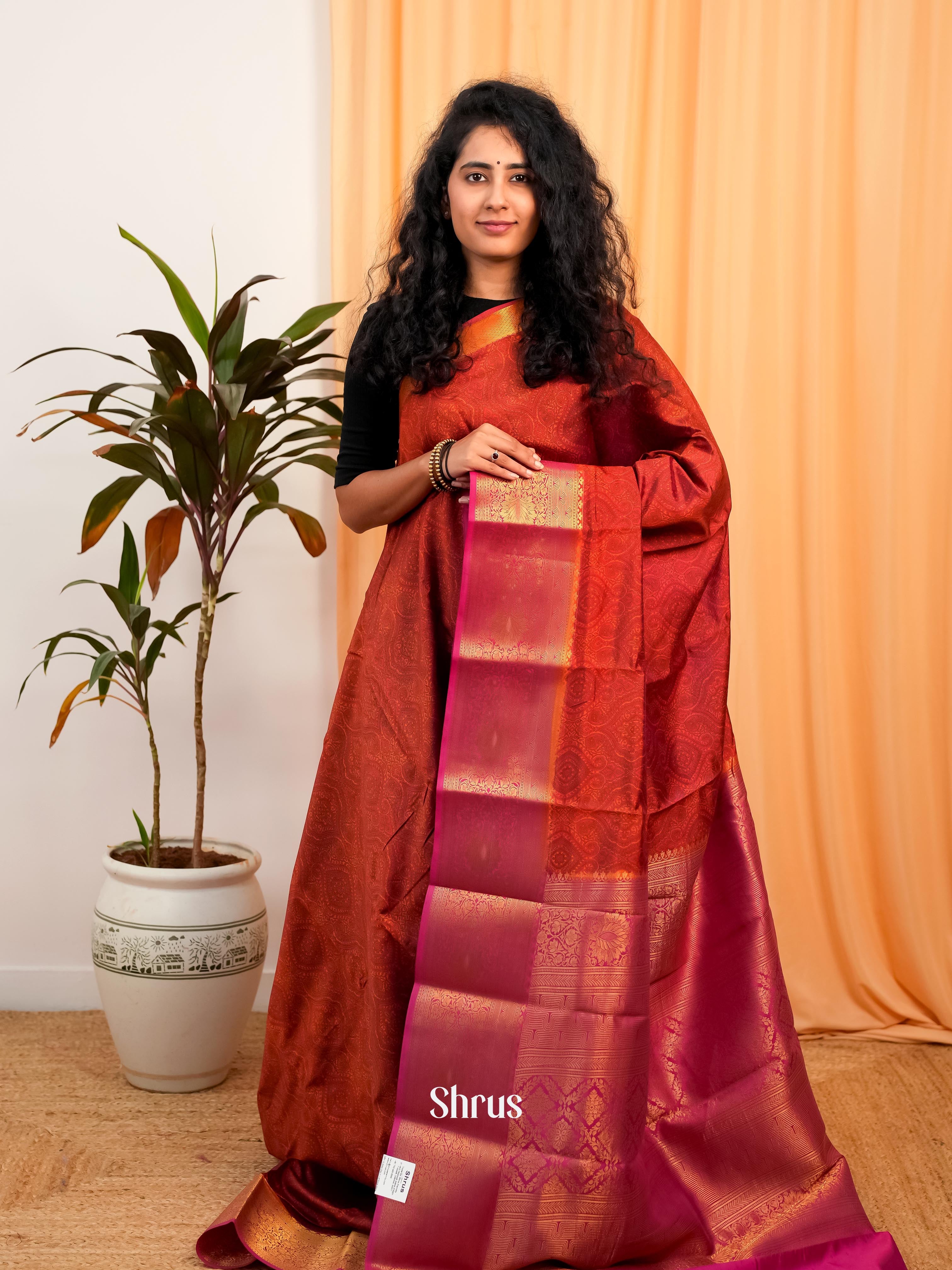 CIS19155 - Printed Silk Saree - Shop on Shrus.com