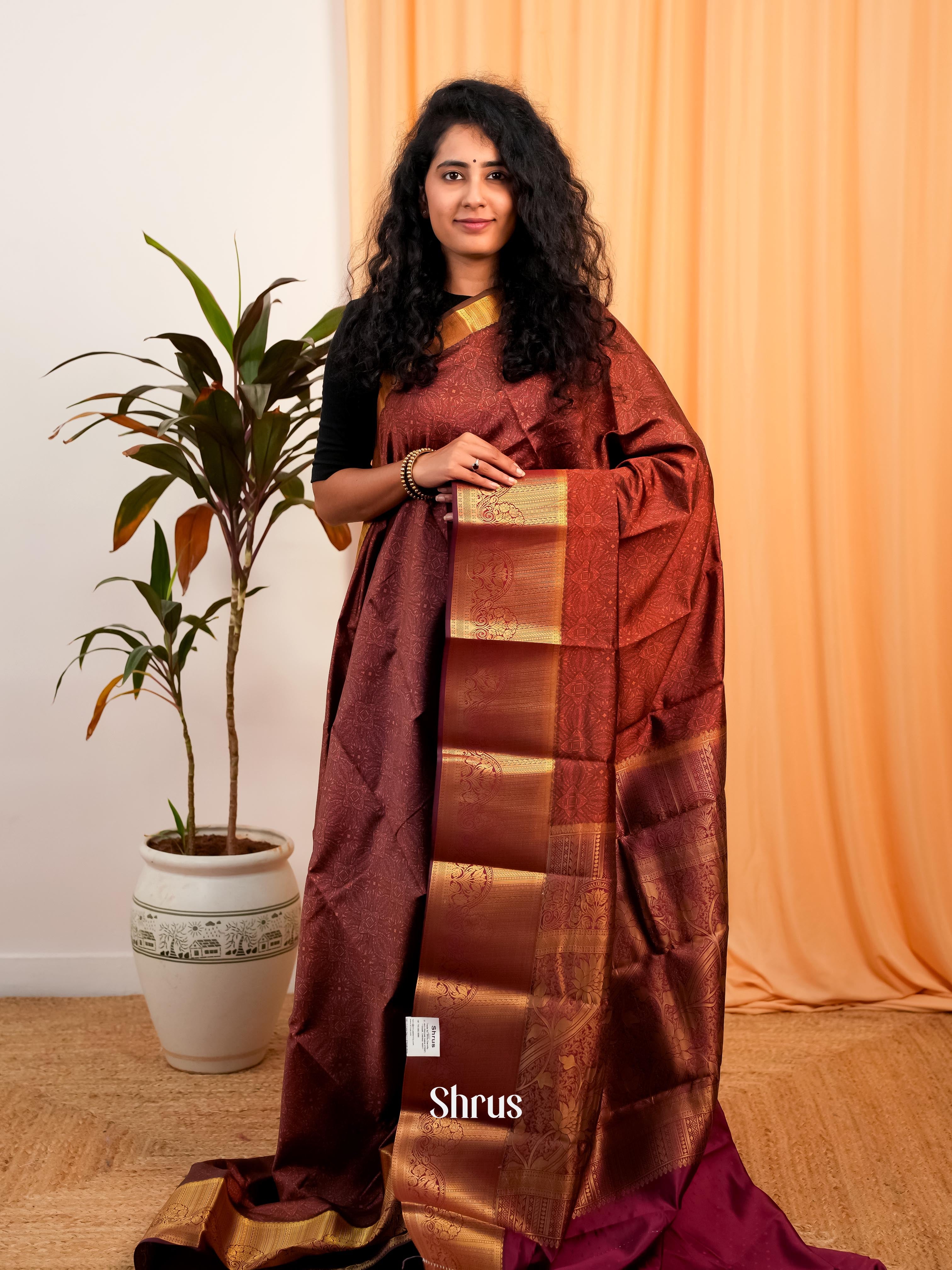 CIS19158 - Printed Silk Saree - Shop on Shrus.com