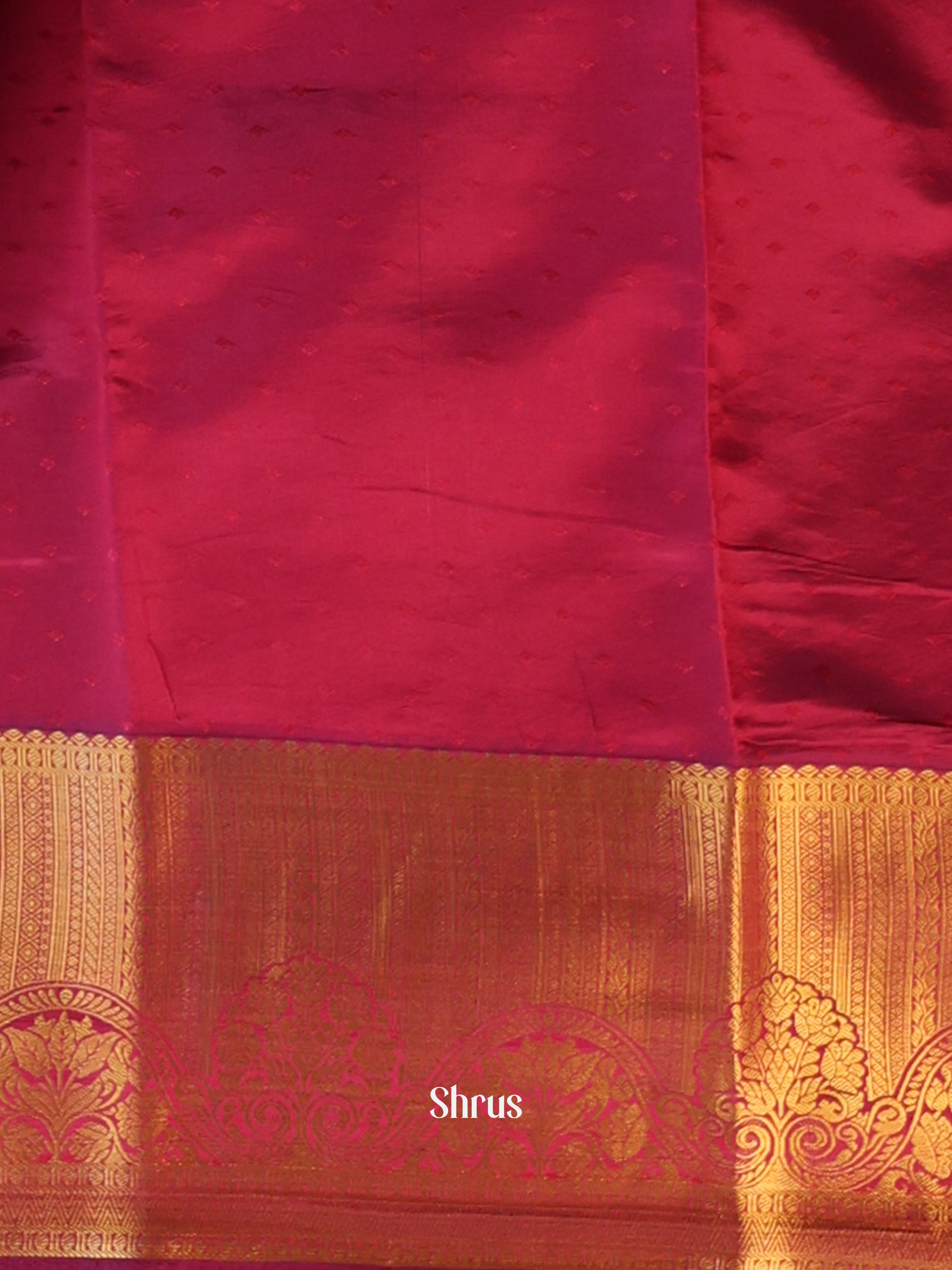 Maroon- Printed Silk Saree - Shop on Shrus.com