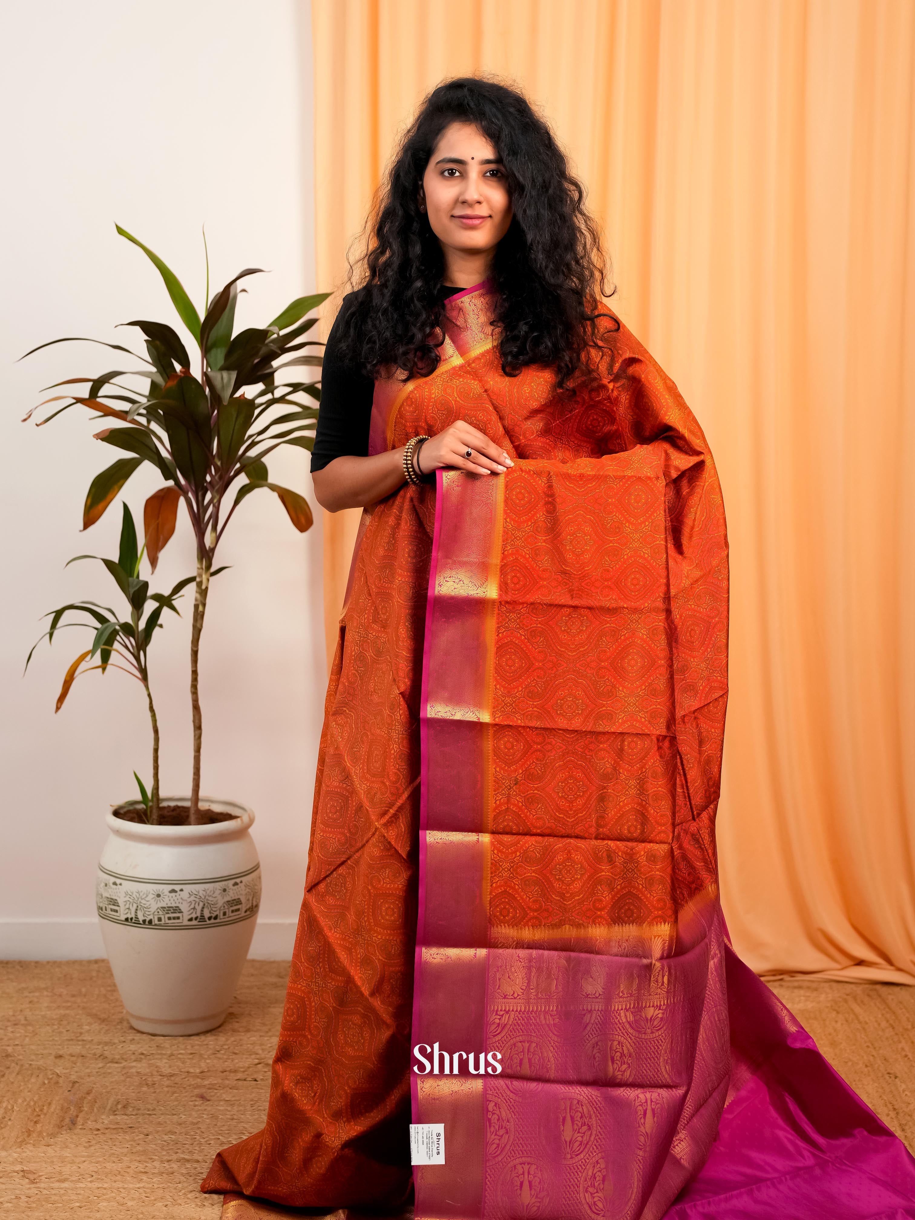 CIS19160 - Printed Silk Saree - Shop on Shrus.com