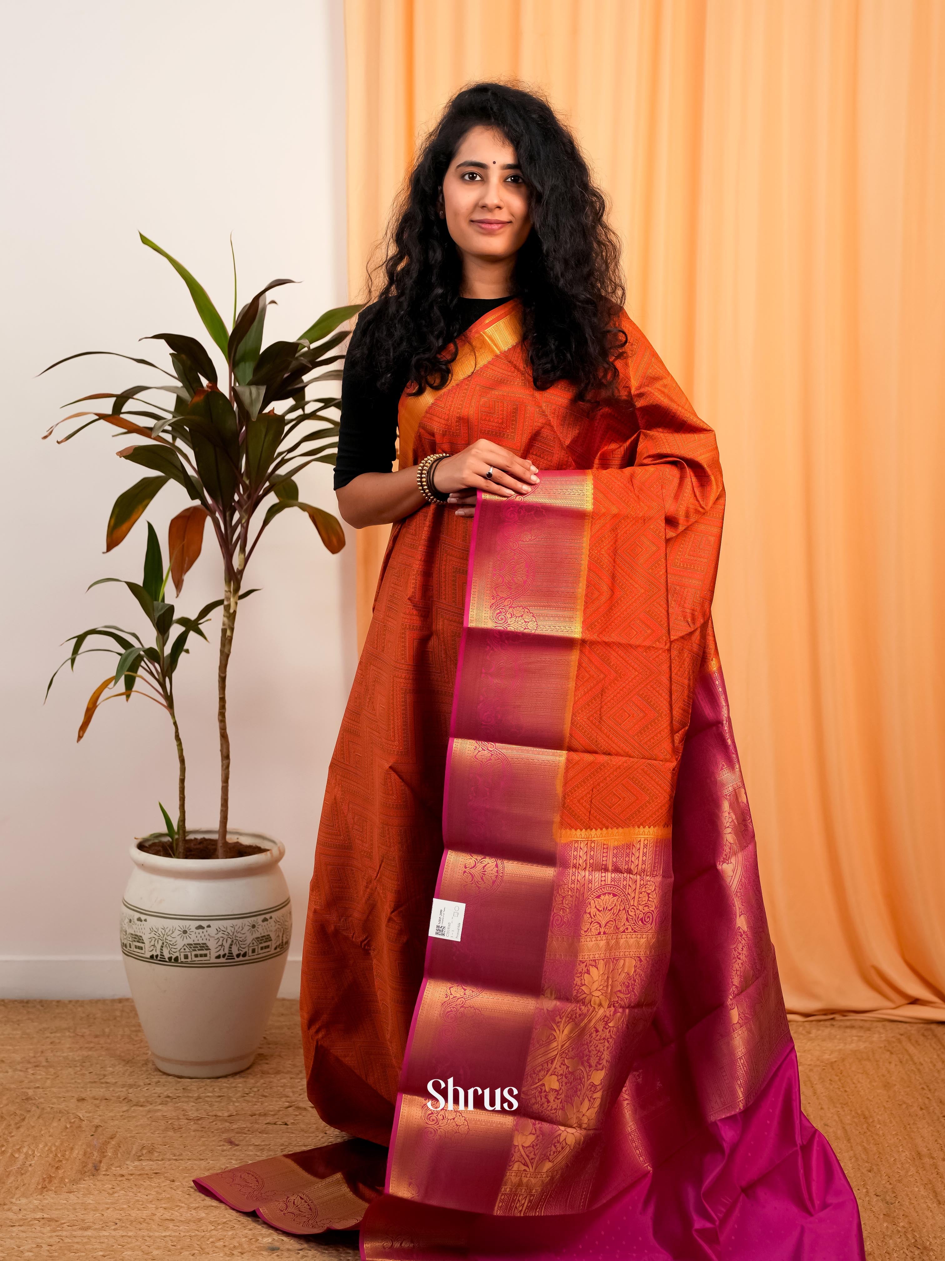 CIS19165 - Printed Silk Sareef - Shop on Shrus.com