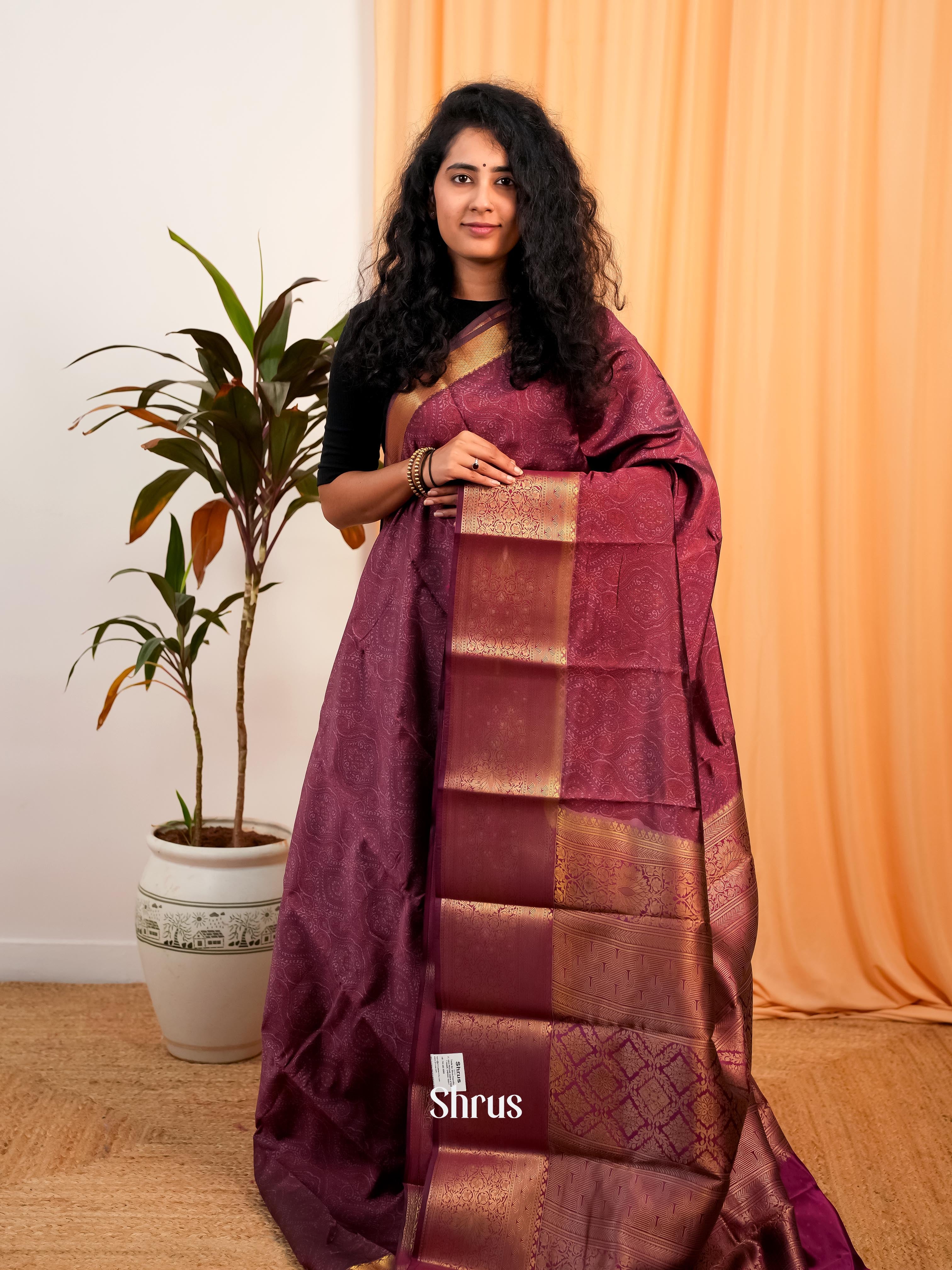 CIS19166 - Printed Silk Saree - Shop on Shrus.com