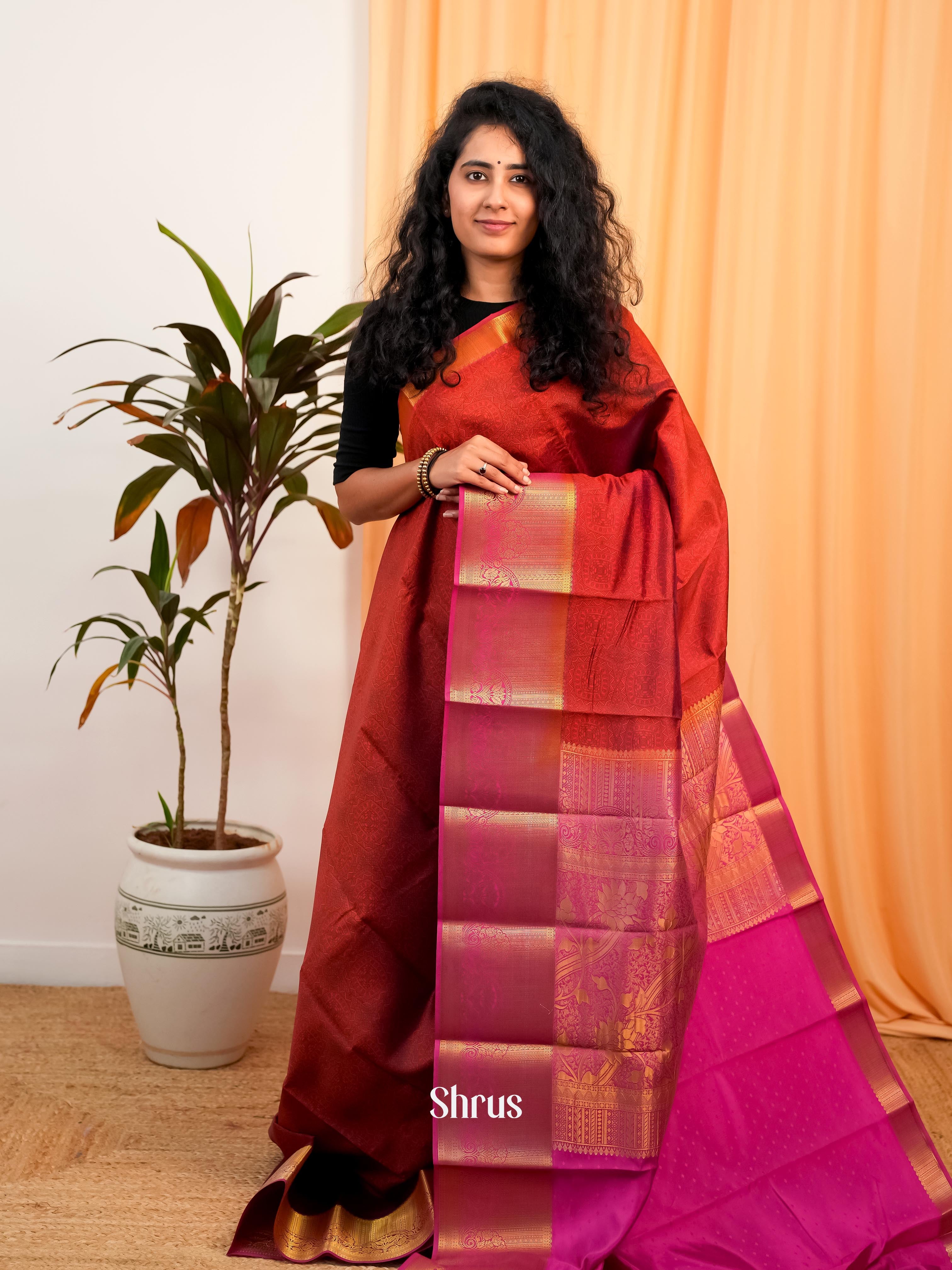 CIS19179 - Printed Silk Saree - Shop on Shrus.com