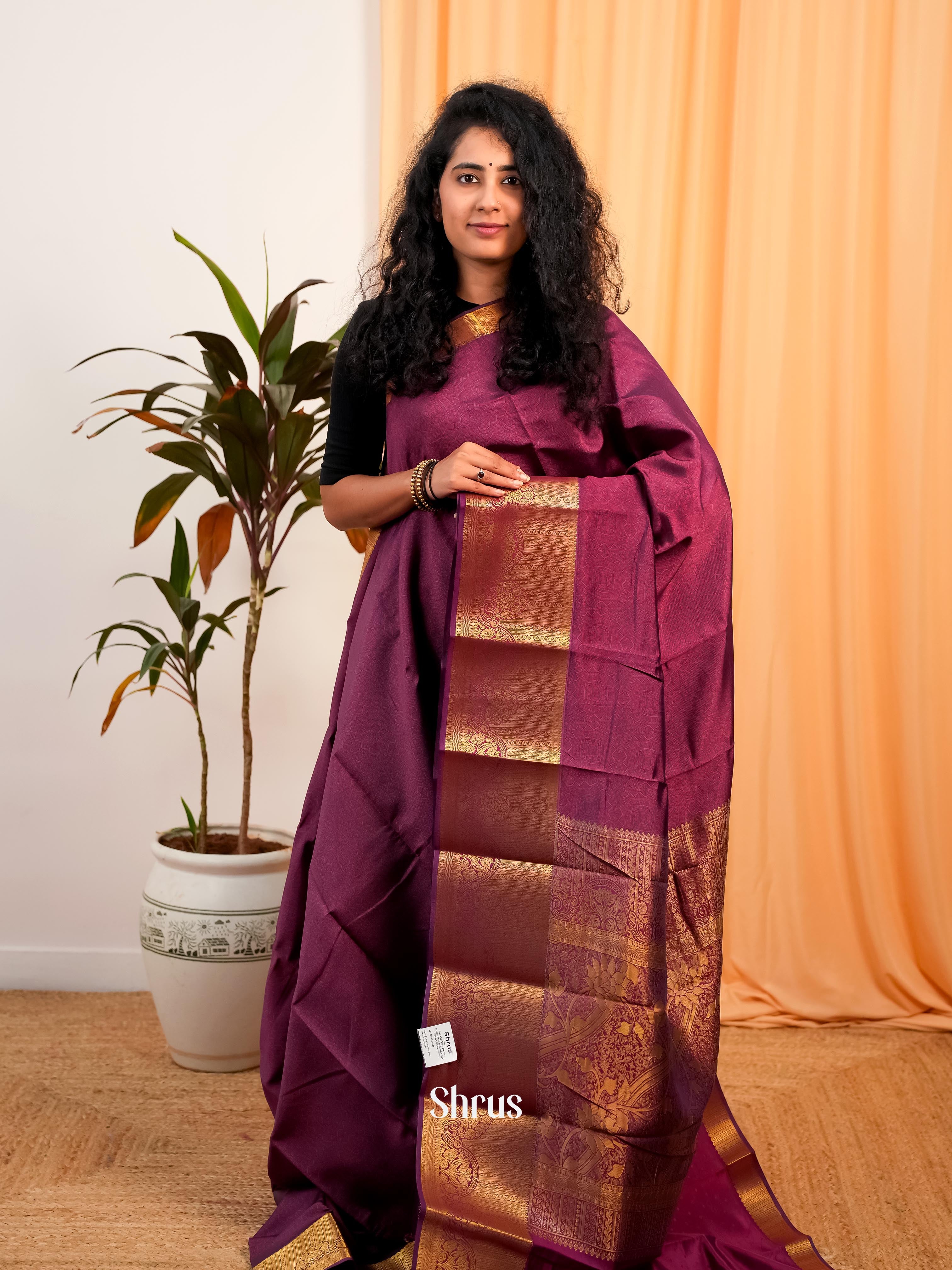 CIS19187 - Printed Silk Saree - Shop on Shrus.com