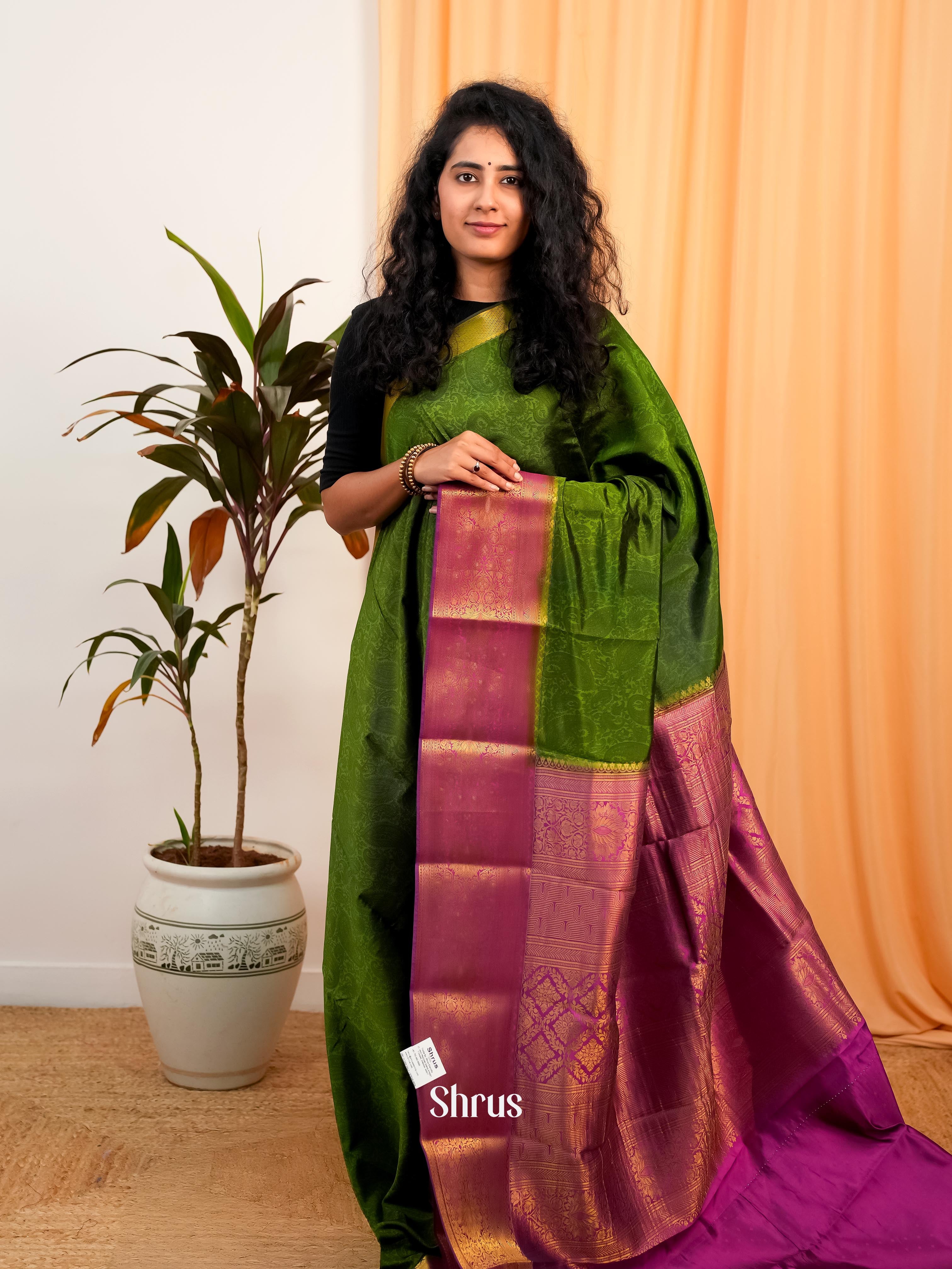 CIS19219 - Printed Silk Saree - Shop on Shrus.com
