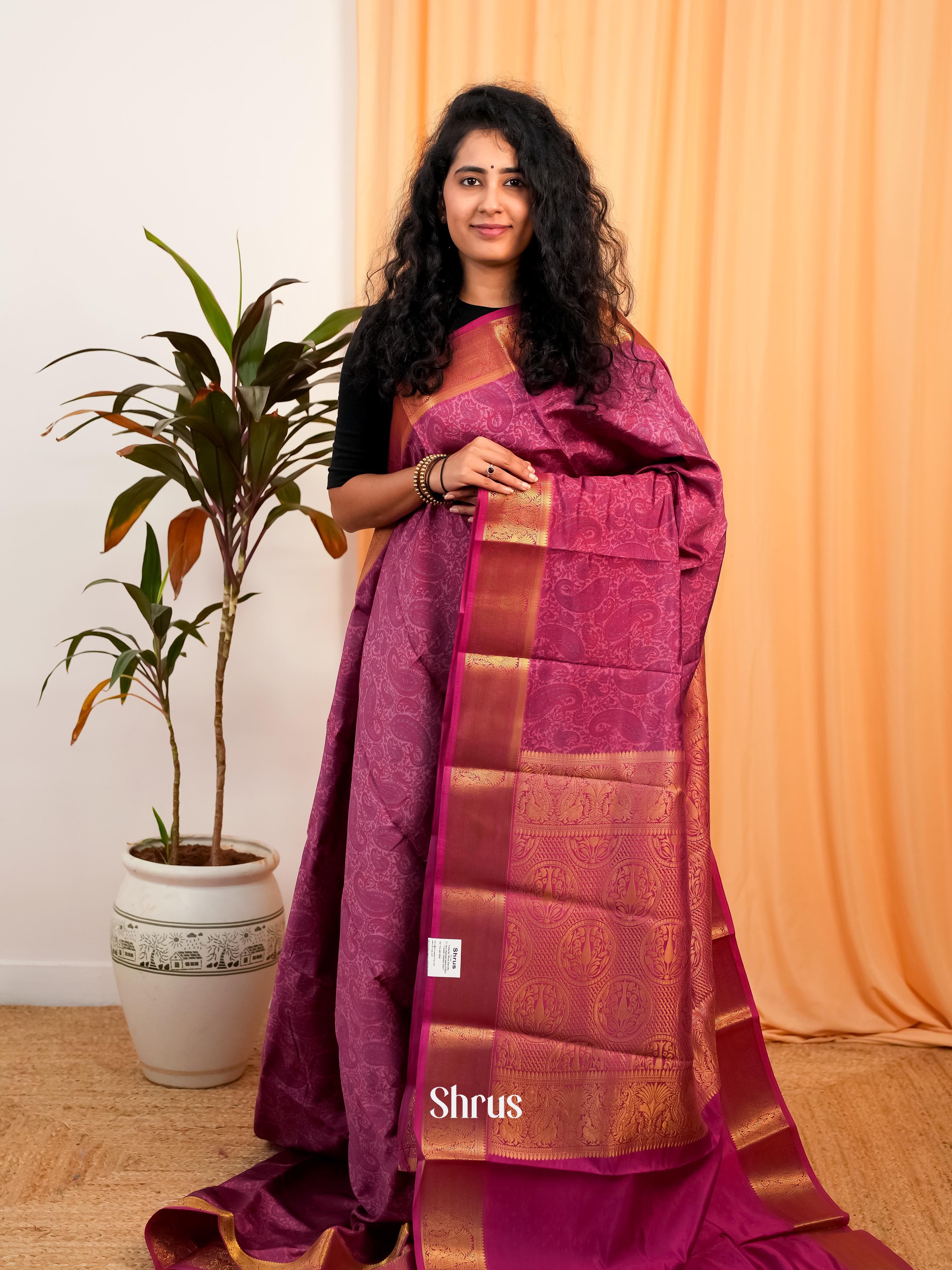 CIS19220 - Printed Silk Saree - Shop on Shrus.com